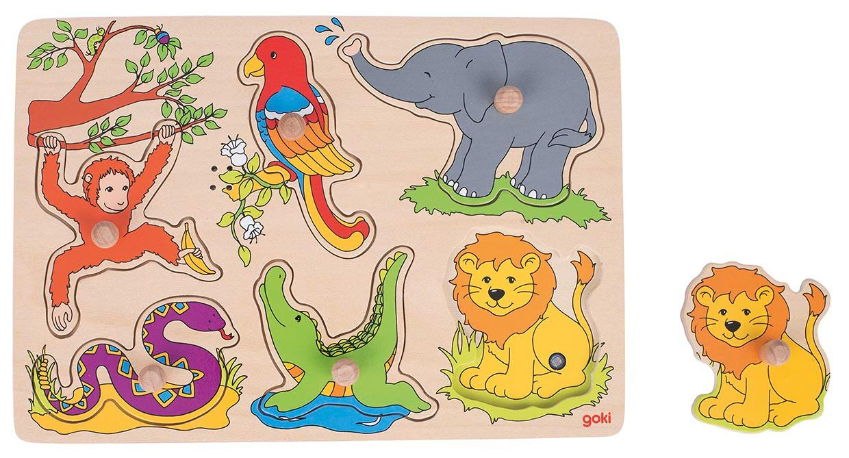 Goki Soundpuzzle Zootiere, mit Tierstimmen  57862