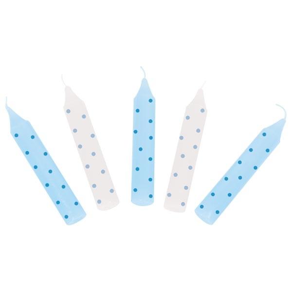 Goki Geburtstagskerzen-Set, blau gepunktet (für Geburtstagszüge)