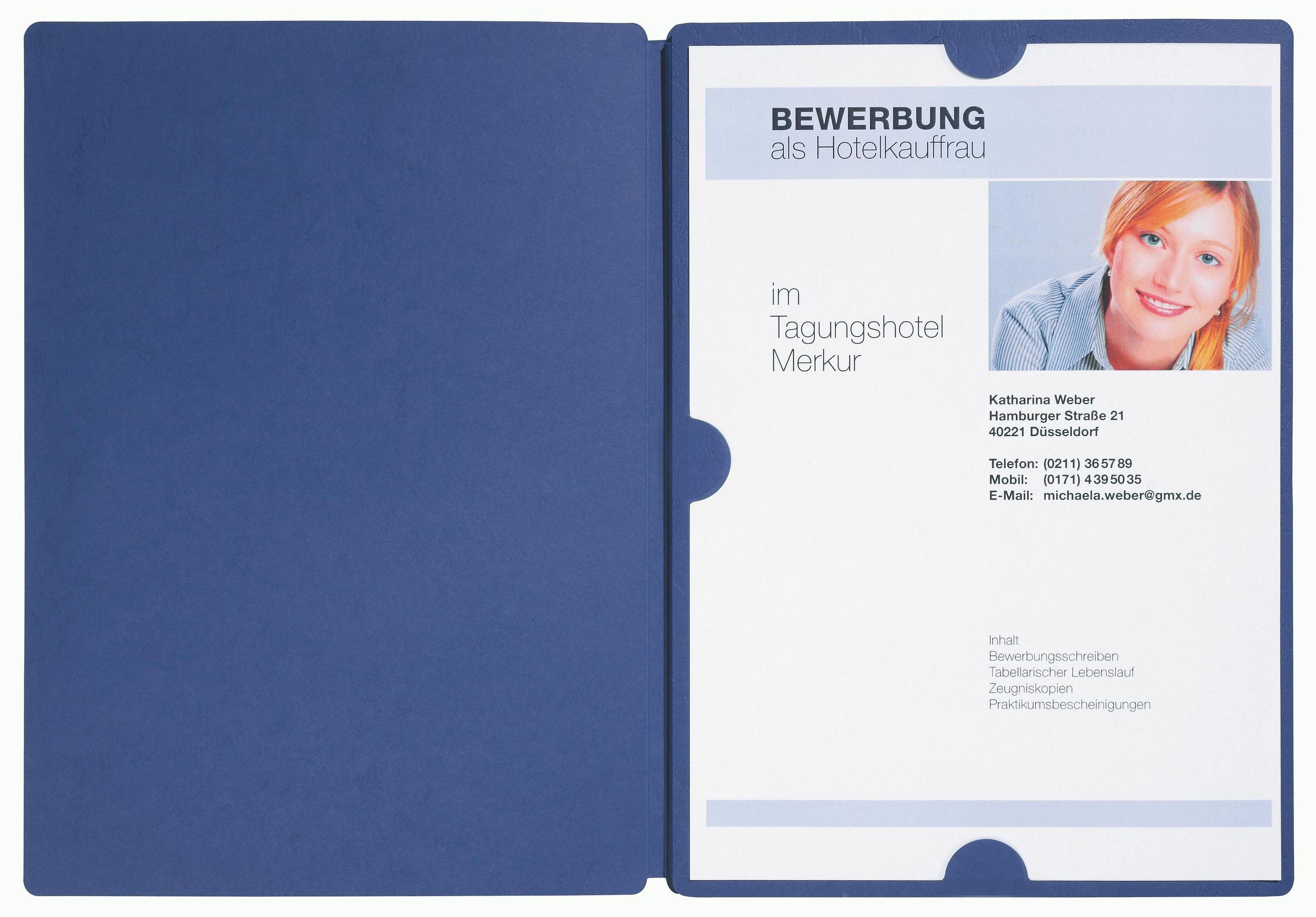 PAGNA Bewerbungsmappe Swing blau