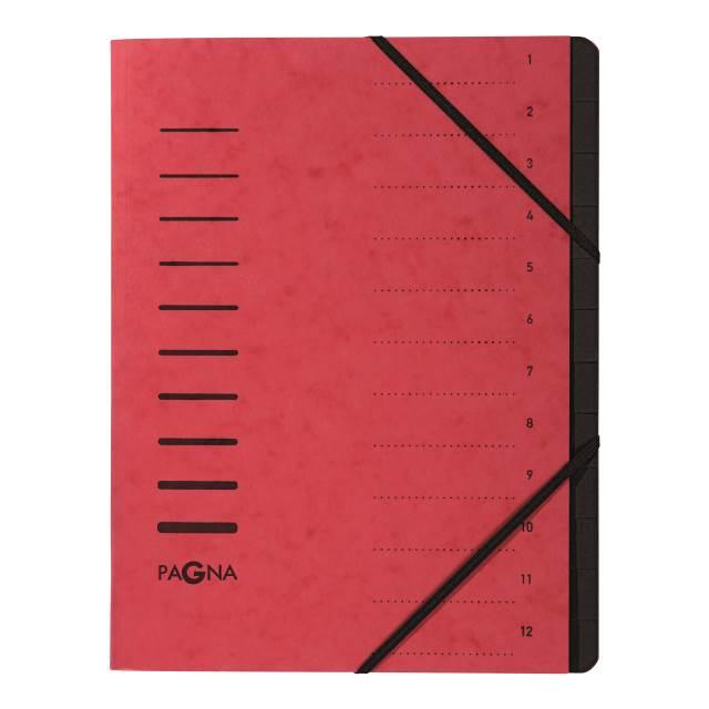 PAGNA Ordnungsmappe 12-tlg. rot