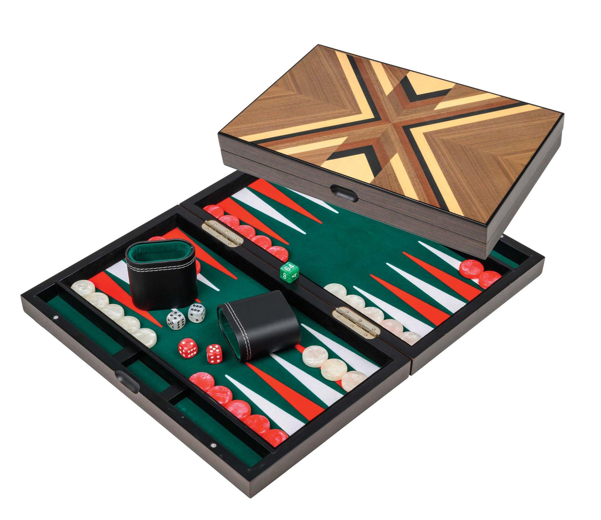 Philos-Spiele Backgammon Psara, medium, Innenleben aus Filz