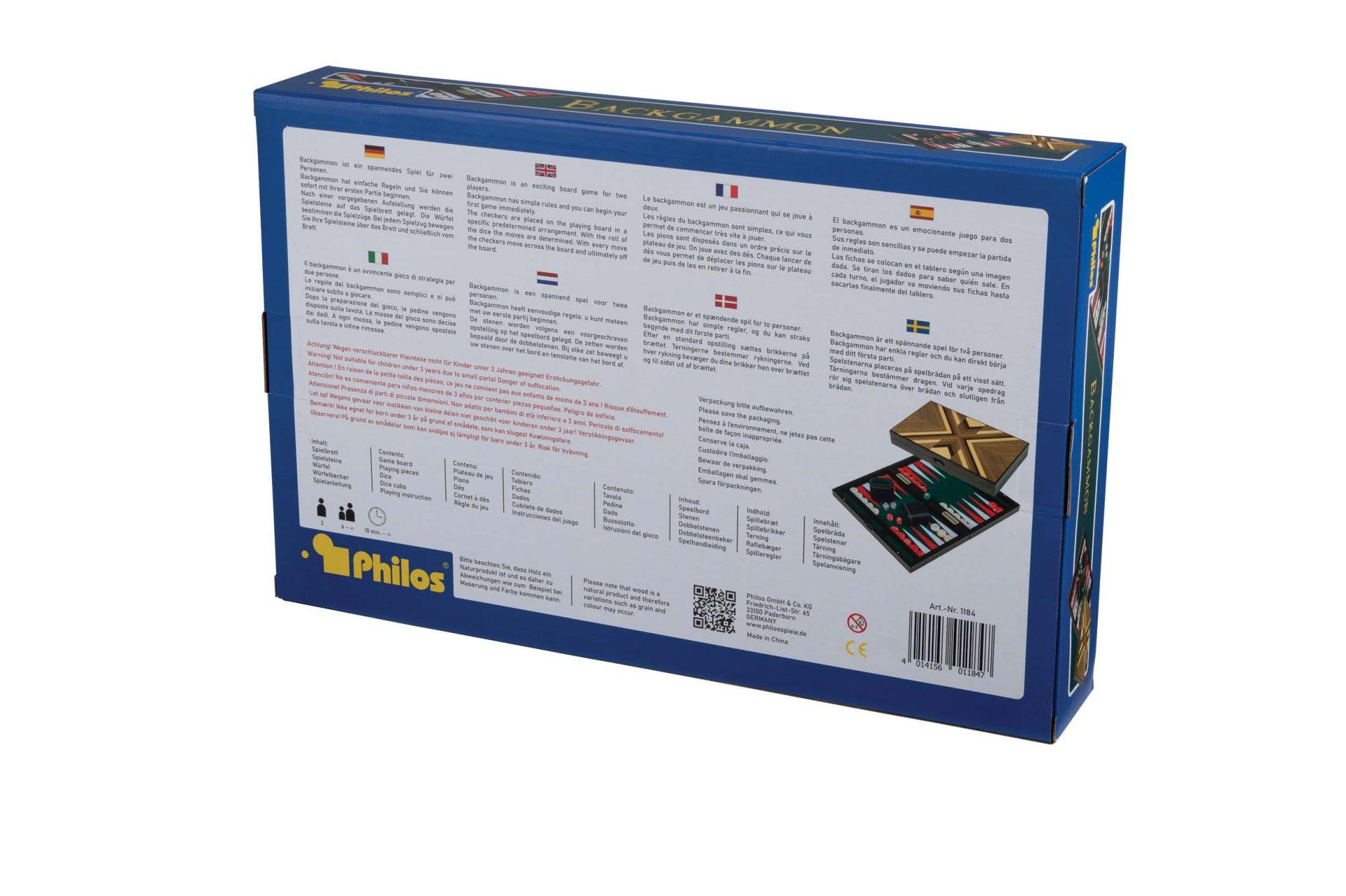 Produktbild Philos-Spiele Backgammon Psara, medium, Innenleben aus Filz 6 von 10