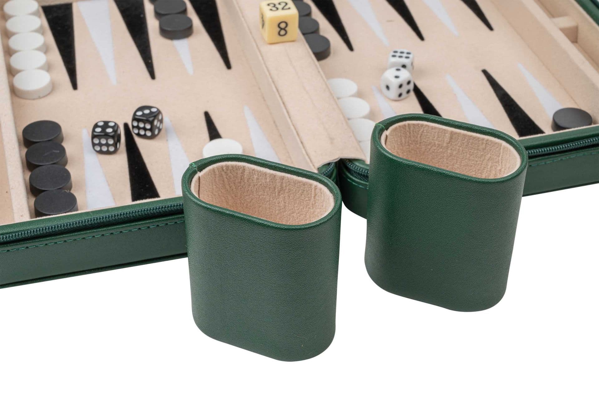 Produktbild Philos-Spiele Backgammon Thasos, Reise, grün, Kunstleder, magnetisch, mit Tragegriff 4 von 7