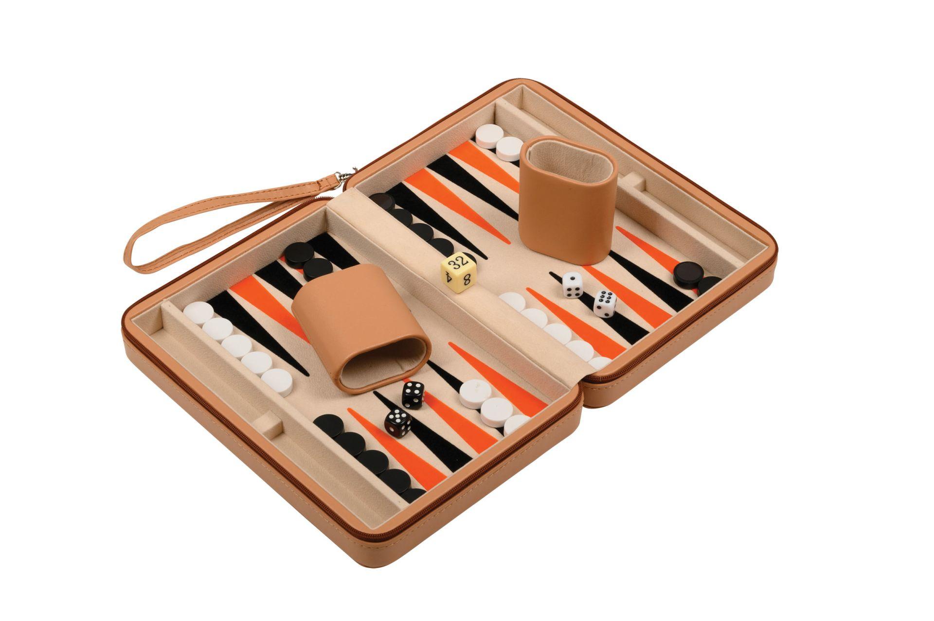 Produktbild Philos-Spiele Backgammon Leros, Reise, Kunstleder, magnetisch, mit Tragegriff 4 von 10