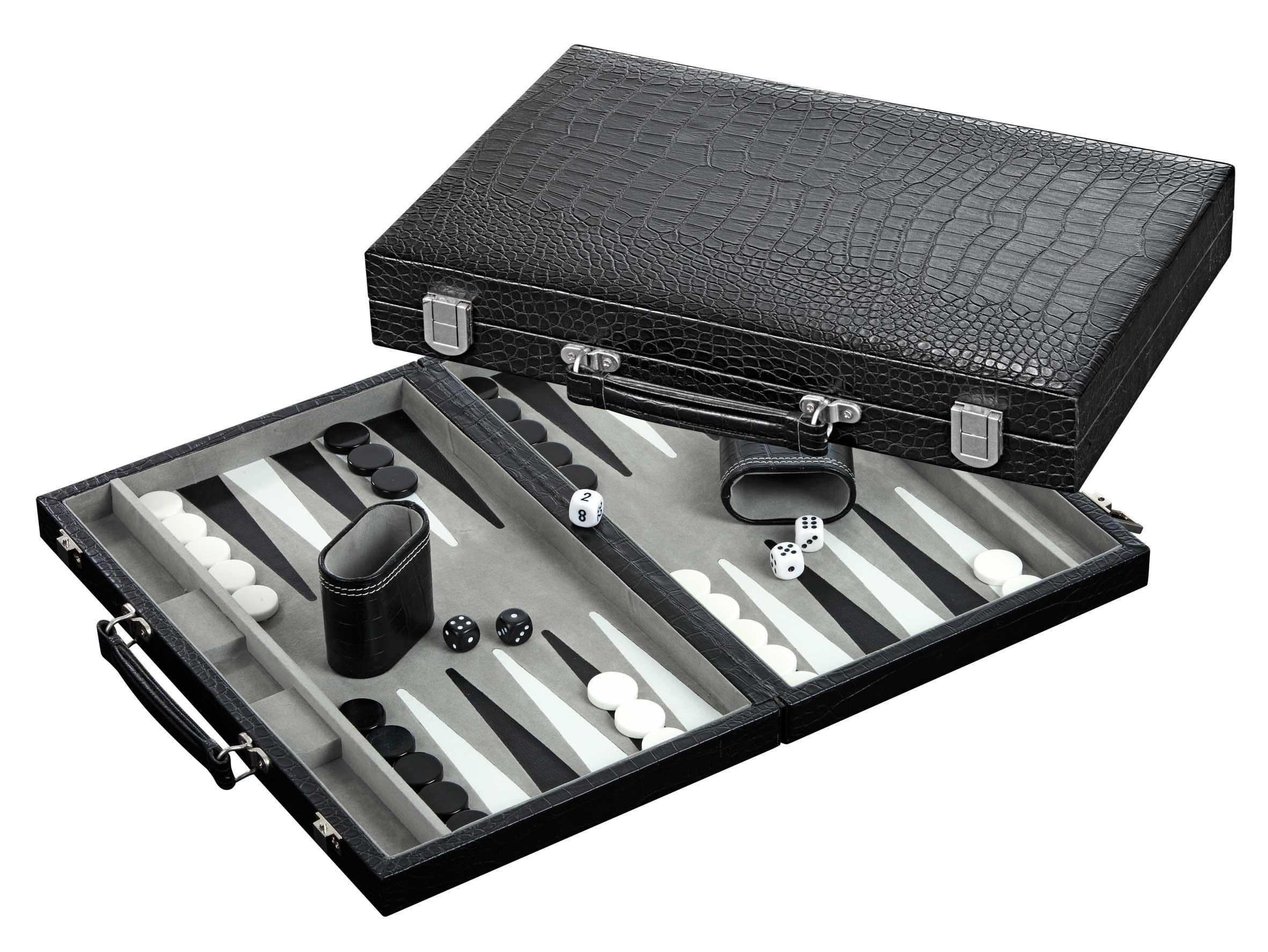 Philos-Spiele Backgammon, medium, Kunstleder 1733