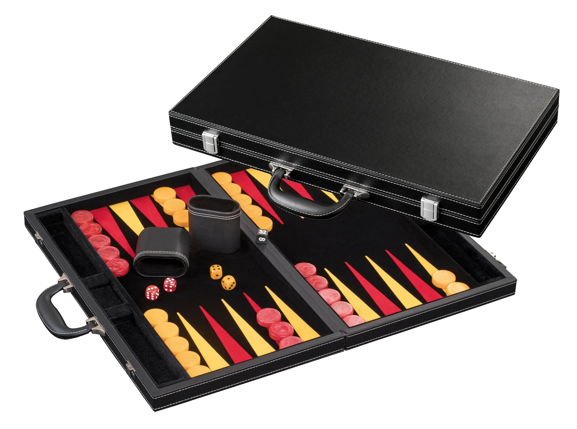 Philos-Spiele Donousa, groß, Backgammon, Kunstleder 1735
