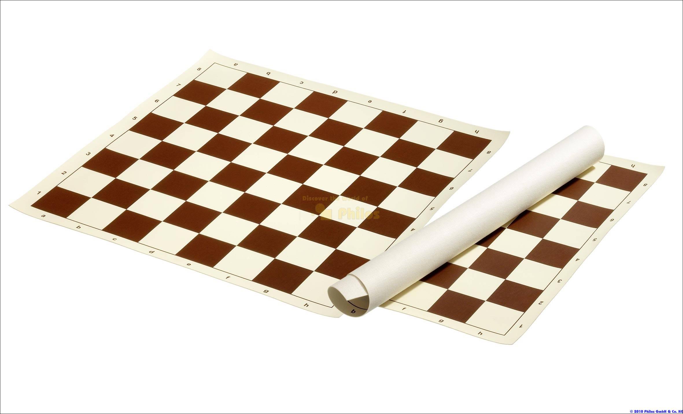 Philos-Spiele Rollbares Schachbrett, Feld 58 mm braun/creme 2495