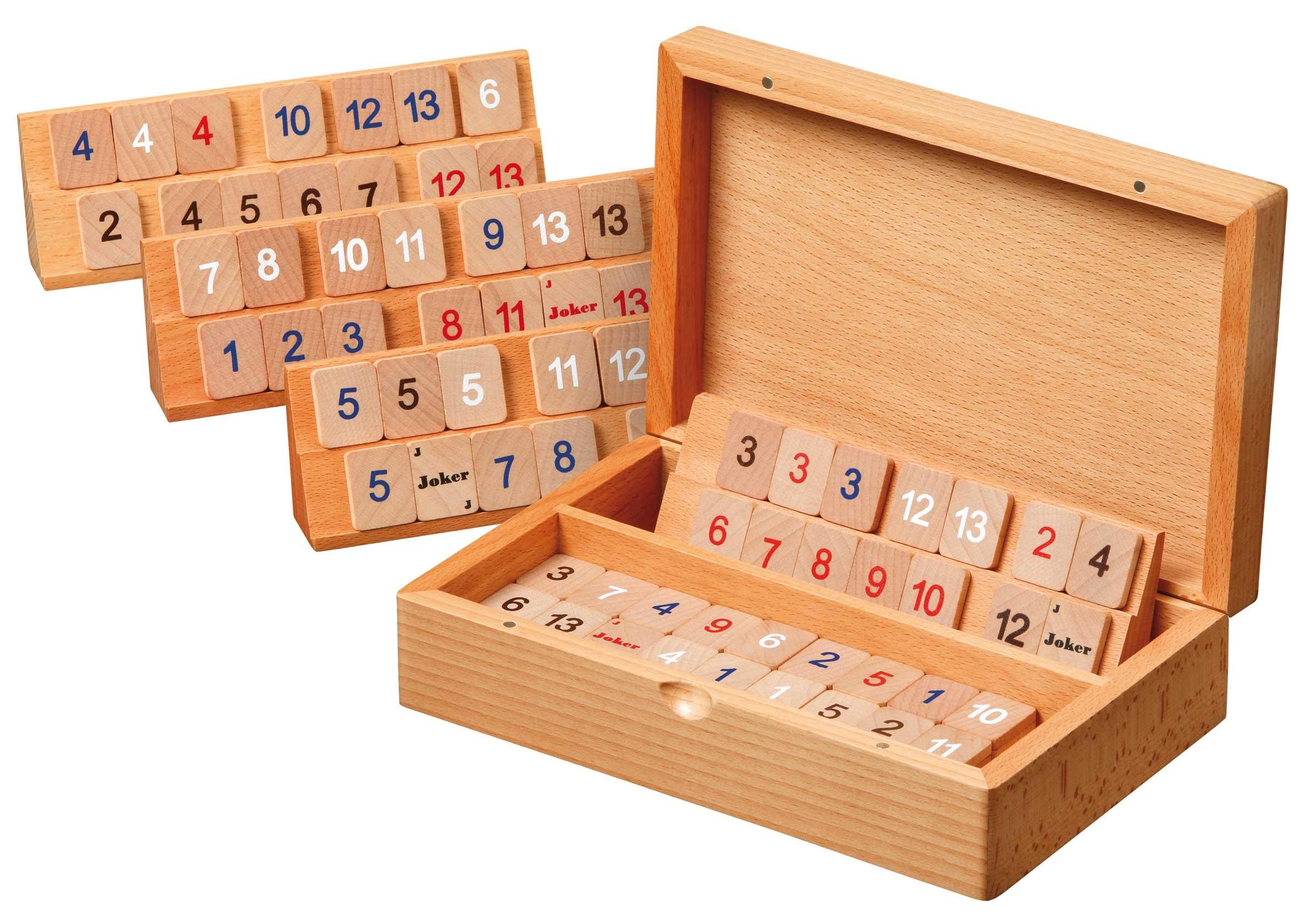 Philos-Spiele Rummy, Holzkassette, klein 3608