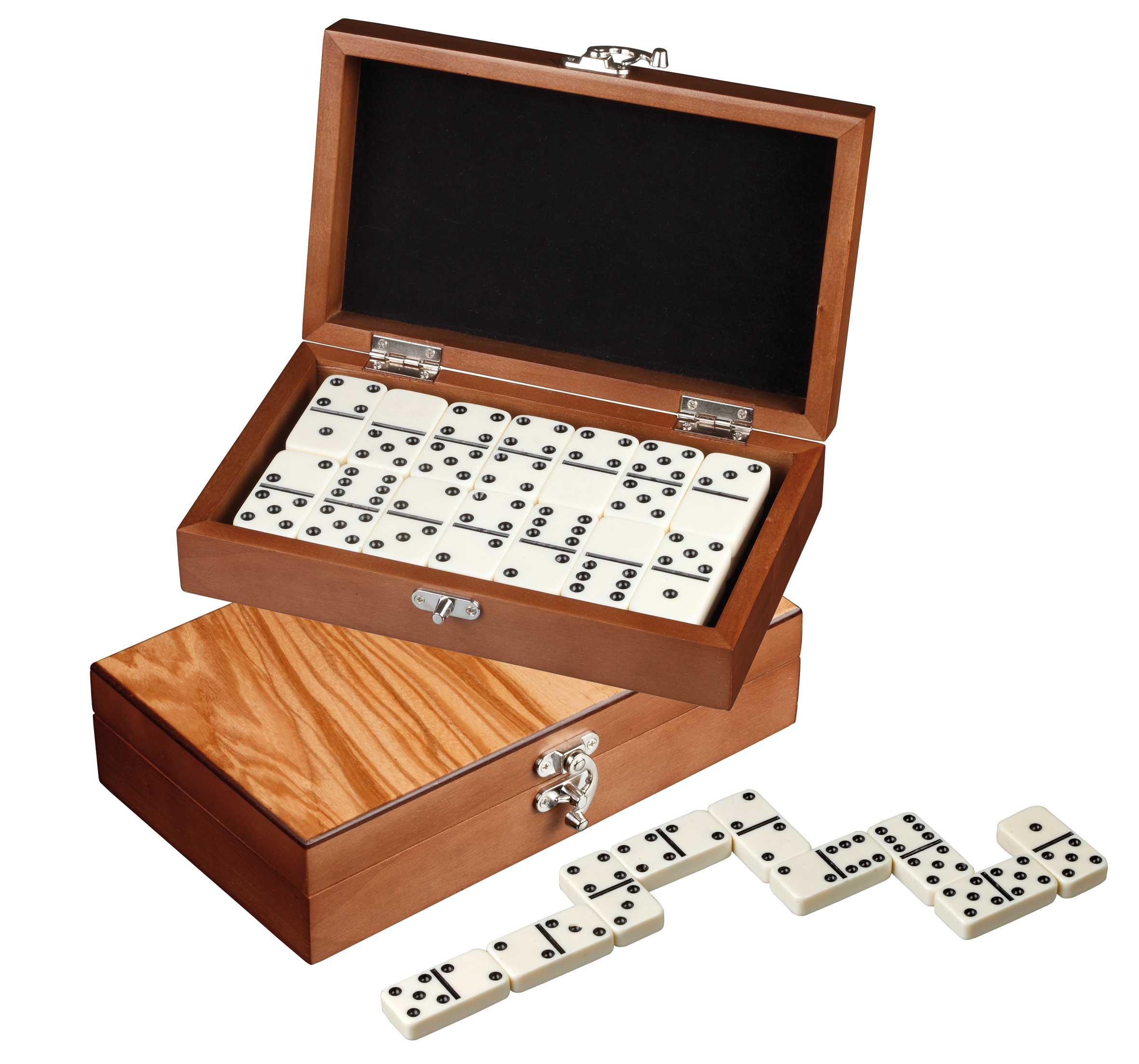 Philos-Spiele Domino, Doppel 6, Olivenholz 3625
