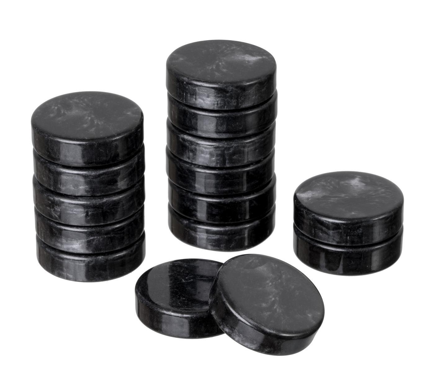 Produktbild Philos-Spiele Spielsteine, Backgammon, medium, 28 x 8 mm, Kunststoff, schwarz weiß, inkl. Würfel 7 von 8