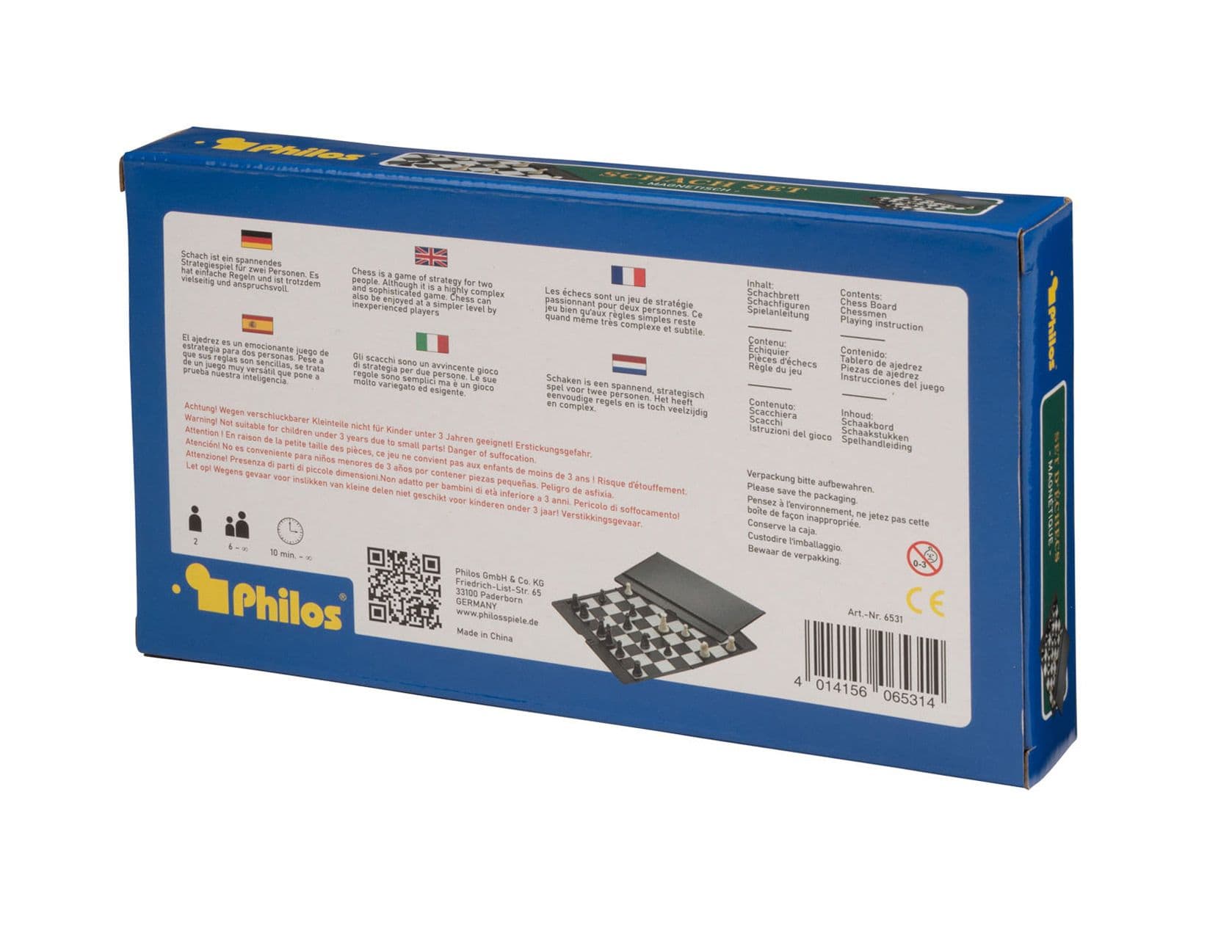 Produktbild Philos-Spiele Schach, Kunststoff, Reisespiel, mit Schachfiguren, magnetisch 2 von 5
