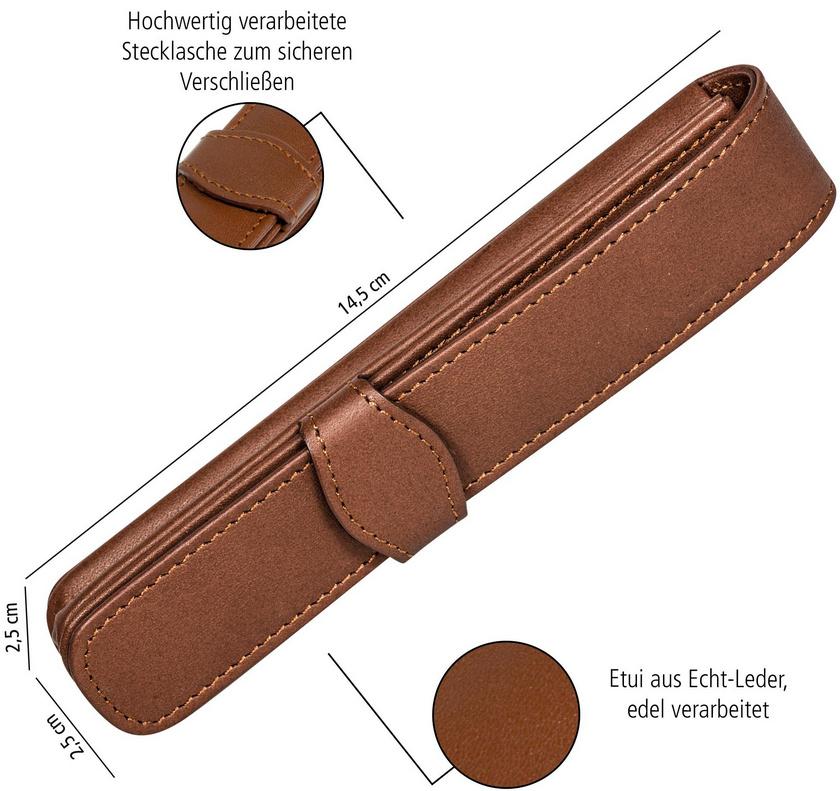 Produktbild ONLINE Lederetui classic brown für 1 Stift 2 von 2