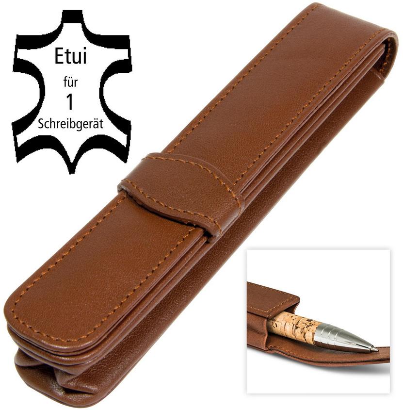 ONLINE Lederetui classic brown für 1 Stift