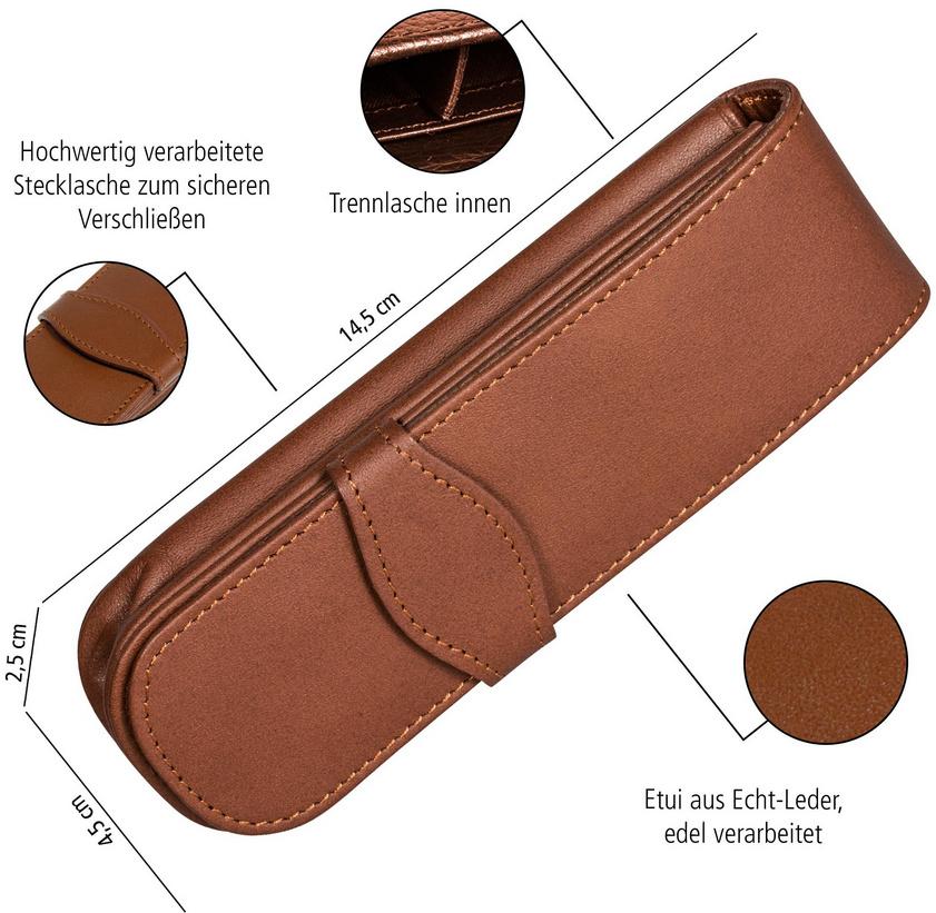 Produktbild ONLINE Lederetui classic brown für 2 Stifte 2 von 2