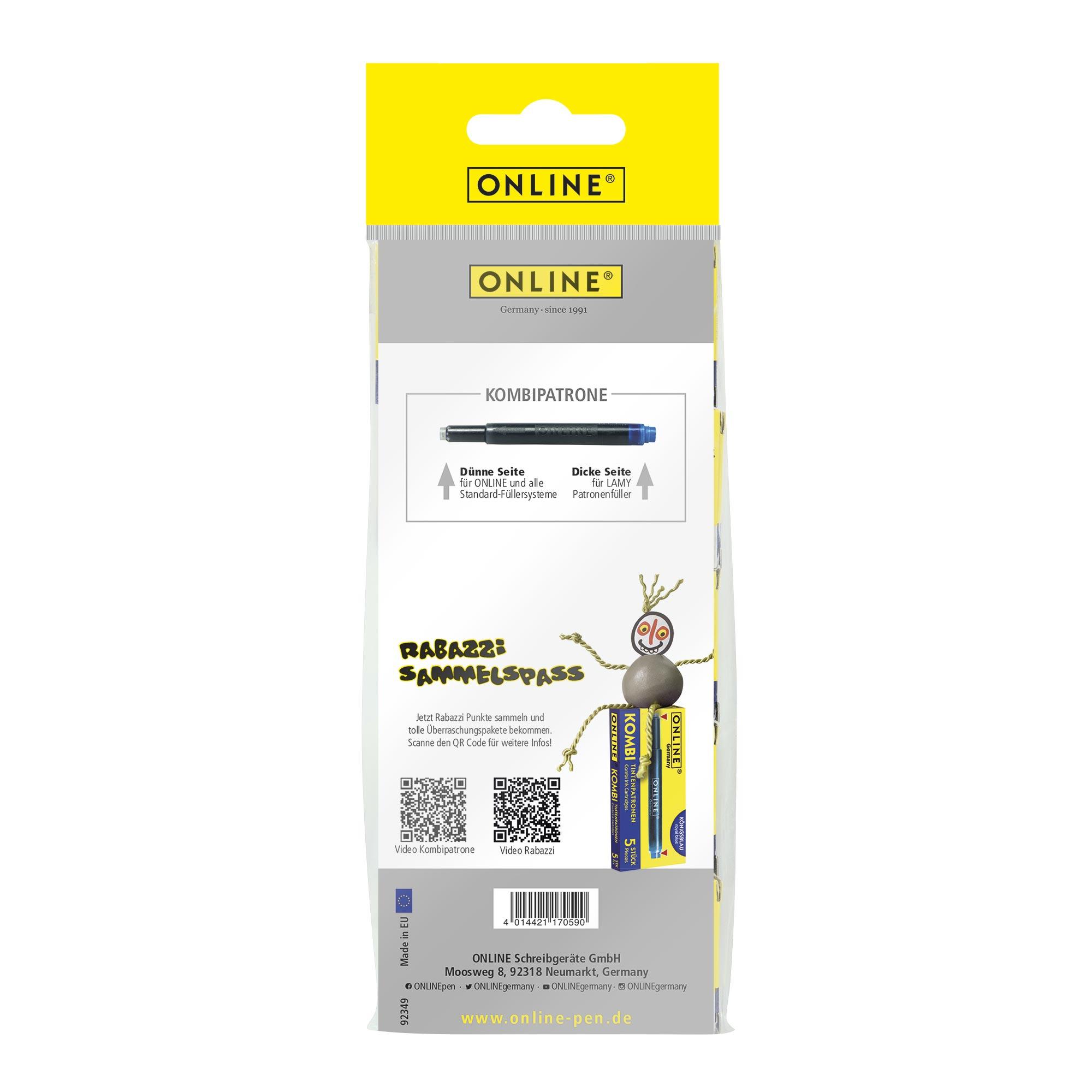 Produktbild ONLINE Grossraumpatrone Kombi blau 5erPack 2 von 2