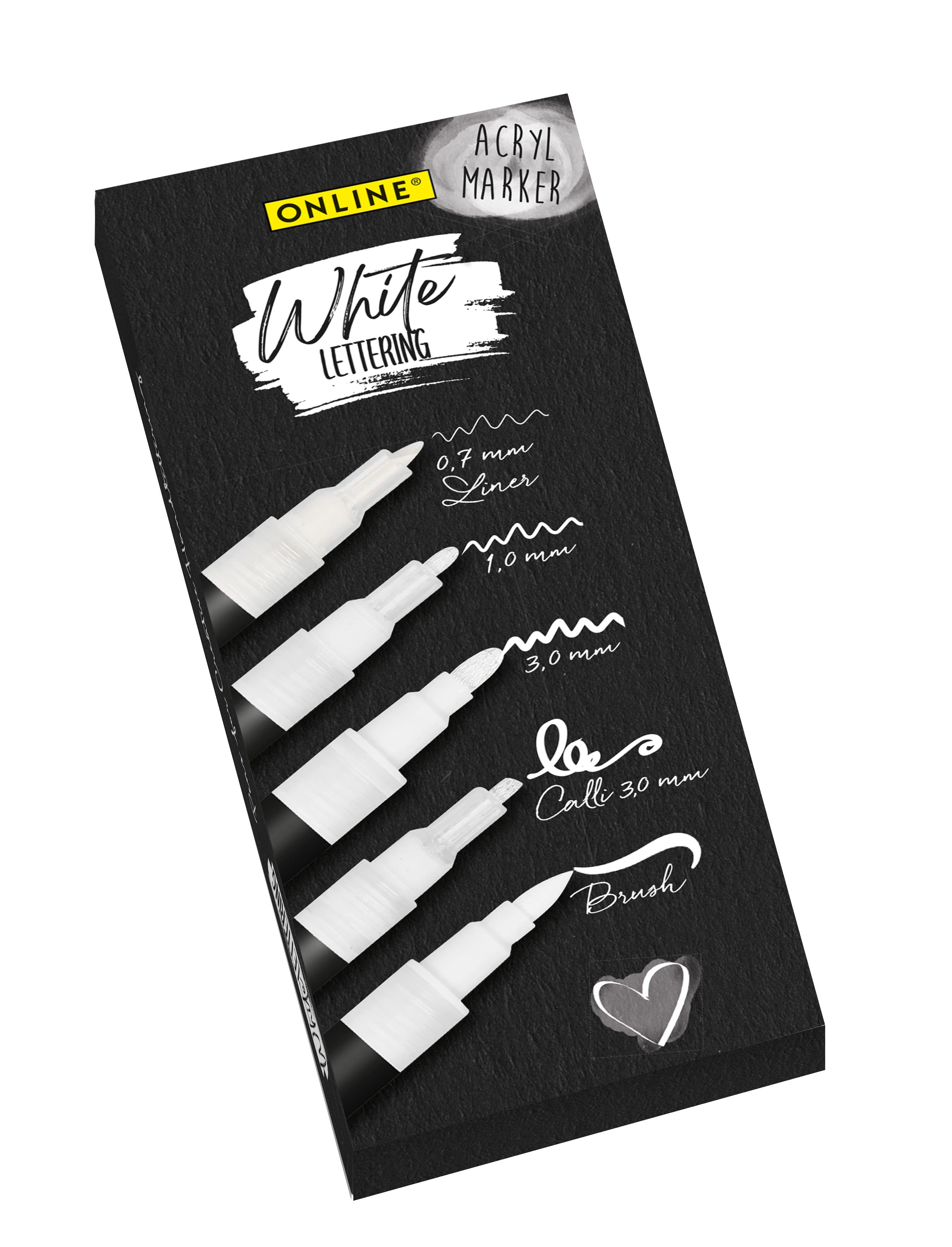 ONLINE  White Lettering Set