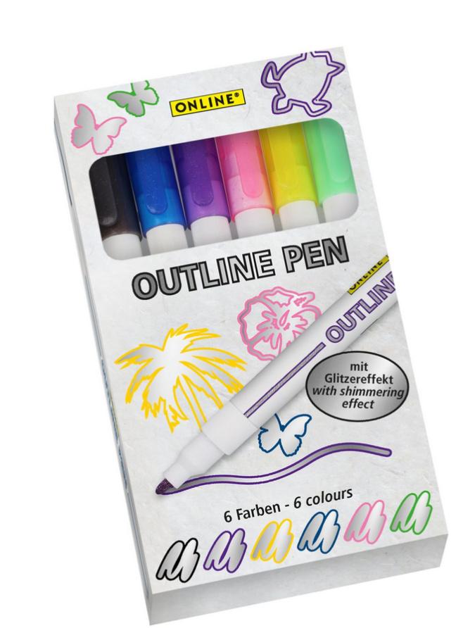 ONLINE Outline Pens  6er Set