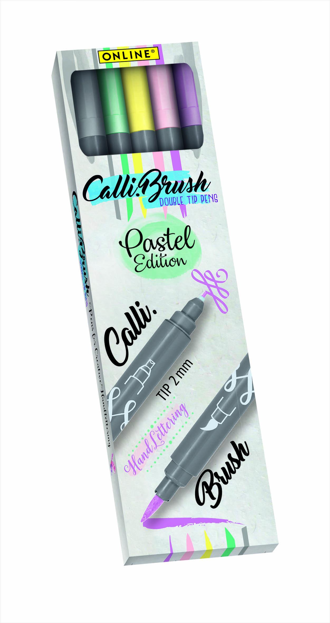 ONLINE Calligraphy Brush Pen-Set Pastell