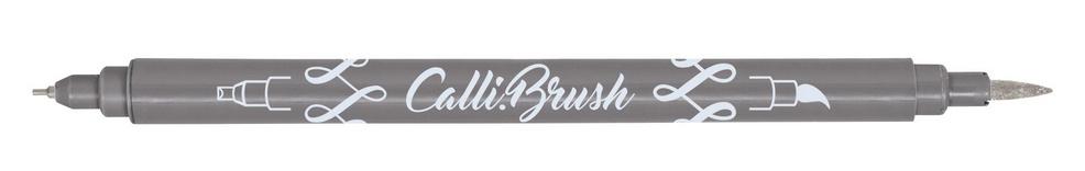 ONLINE Calligraphy Brush Pen silver metallic