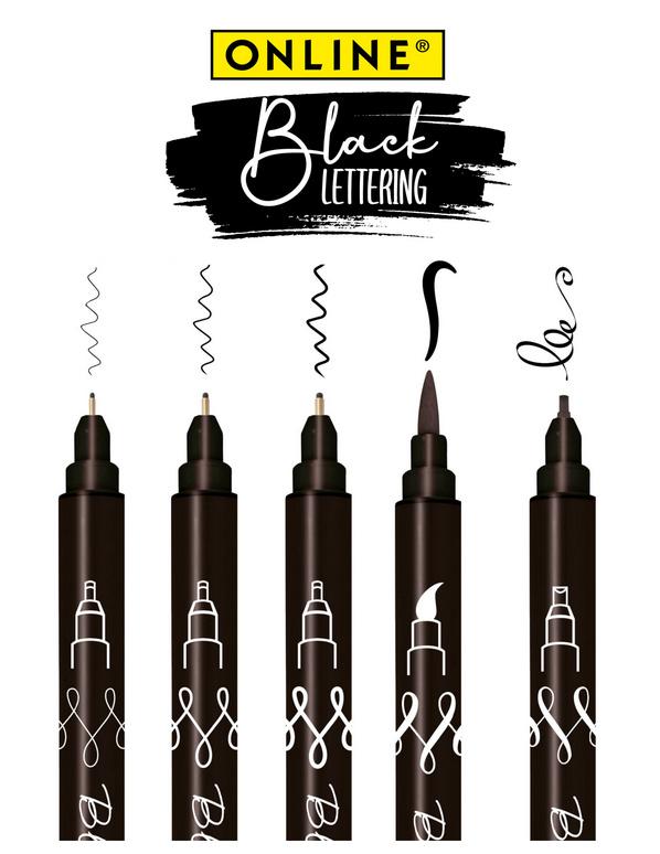 Produktbild ONLINE Black Lettering 5-er Set 5 von 5