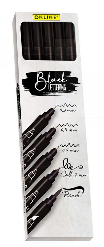 ONLINE Black Lettering 5-er Set