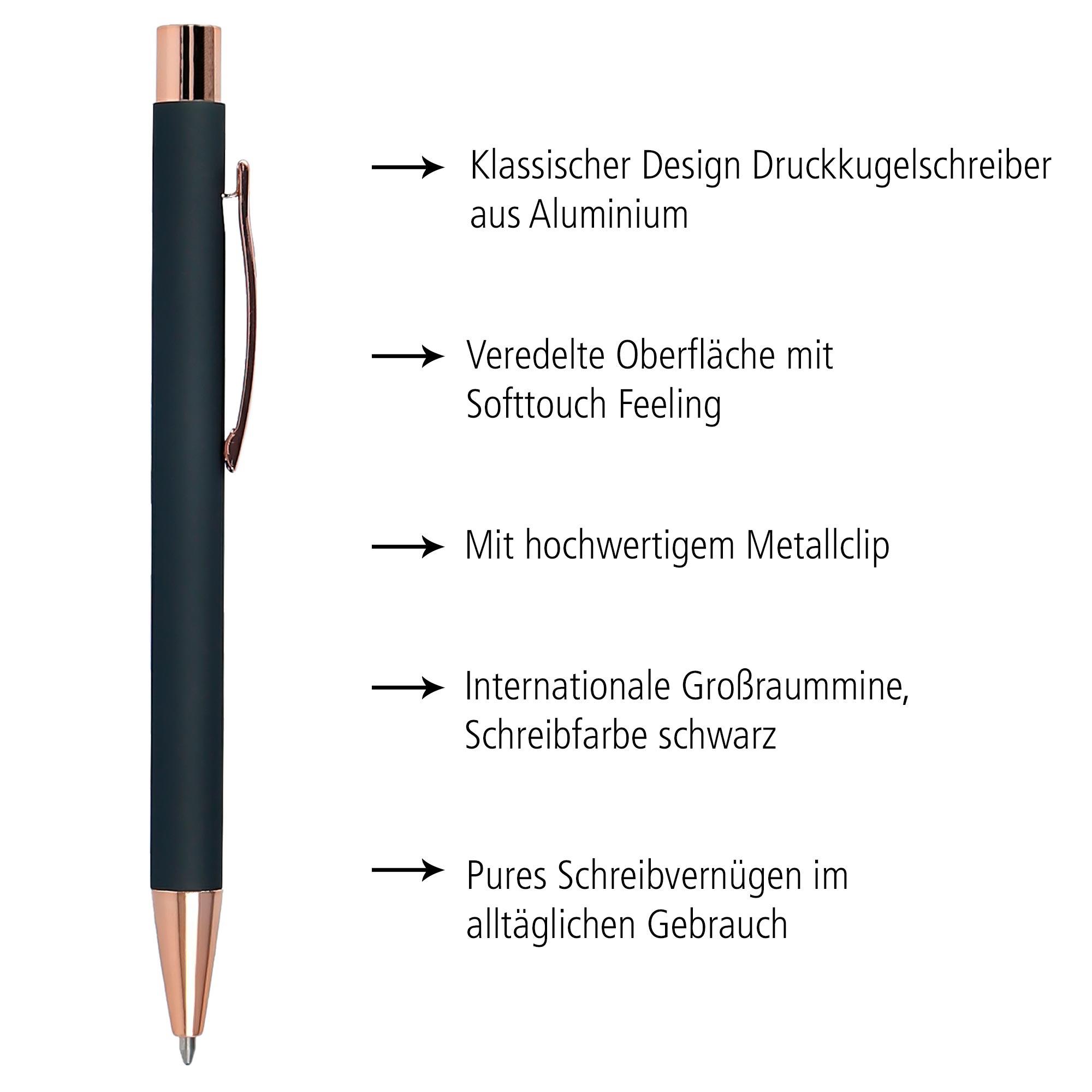 Produktbild ONLINE Kugelschreiber Soft Metal Grey Rose Feder M 3 von 6