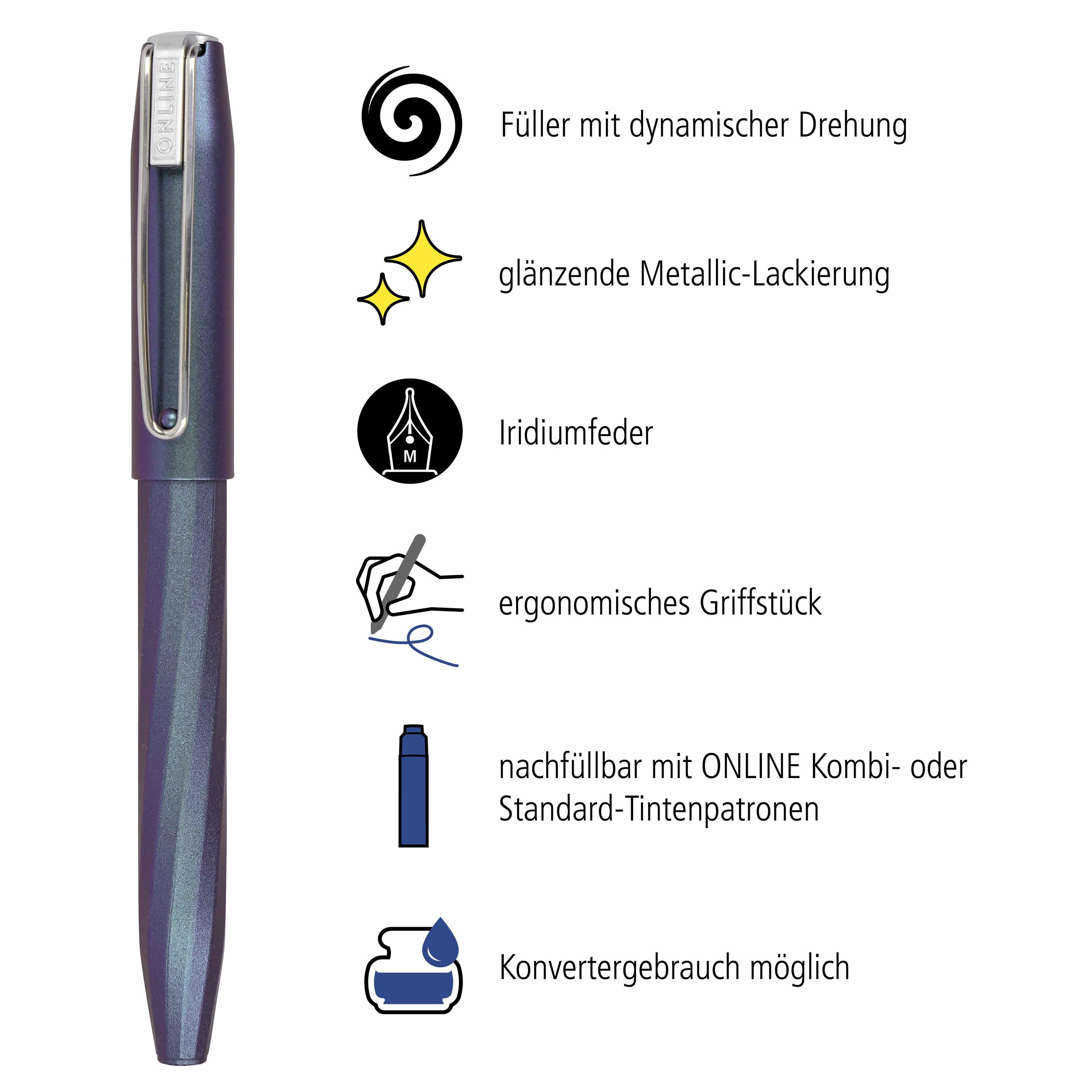 Produktbild ONLINE Füllhalter Slope Metallic Lilac 6 von 7