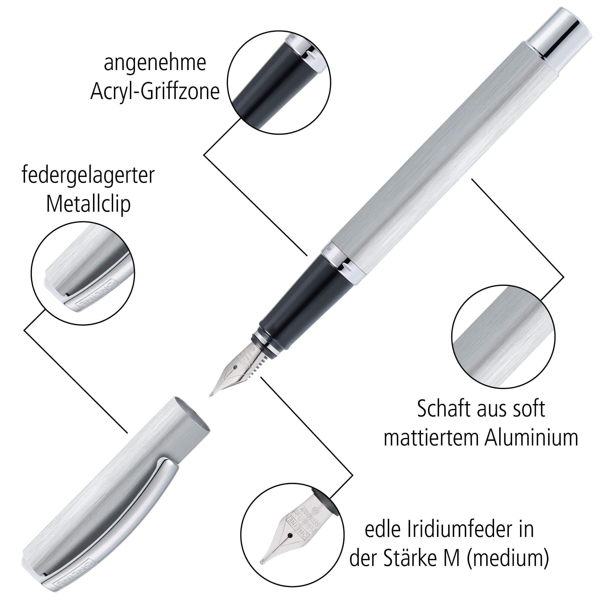 ONLINE Füllhalter Vision Classic Stone in Slimsy Box
