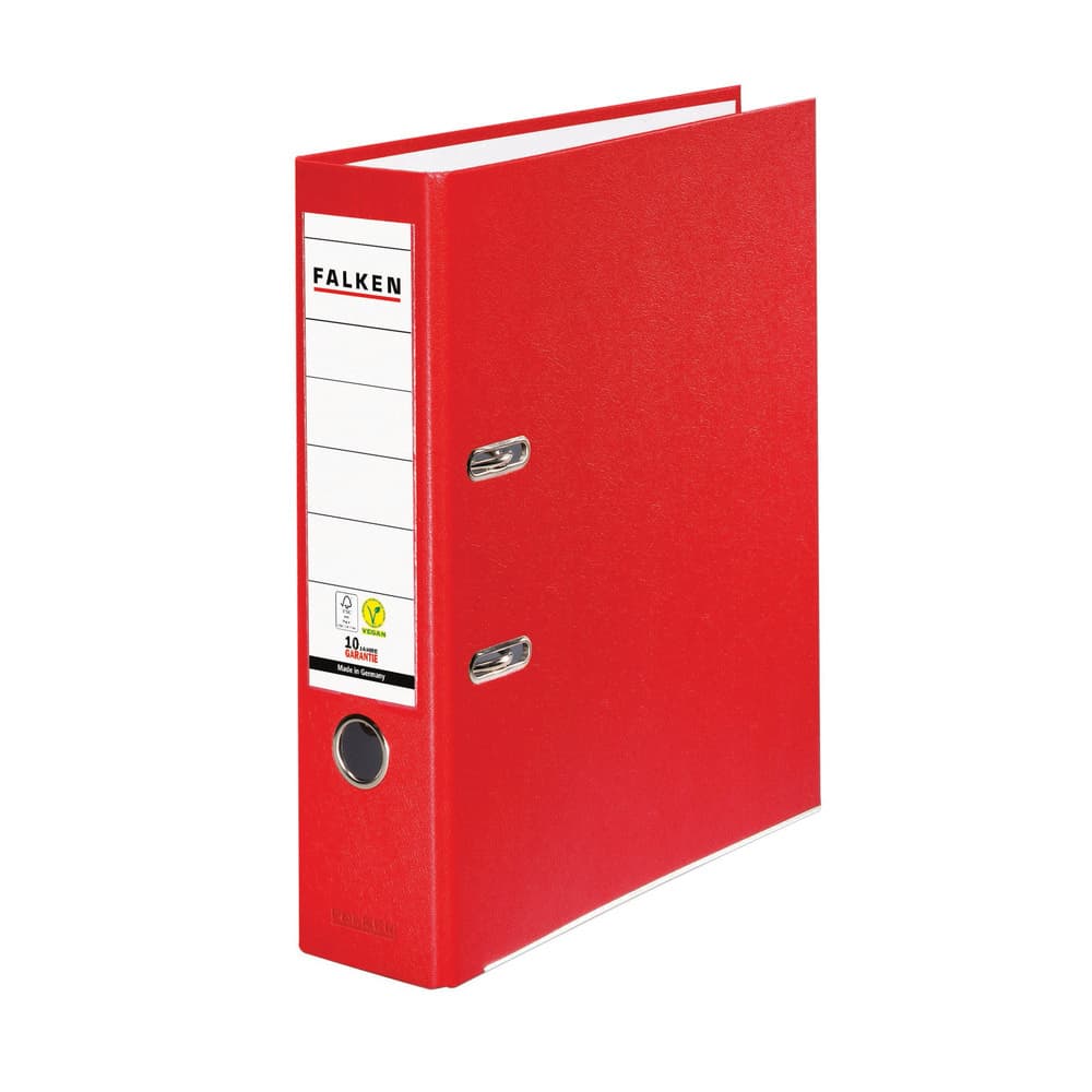 FALKEN Ordner PP A4 8cm rot