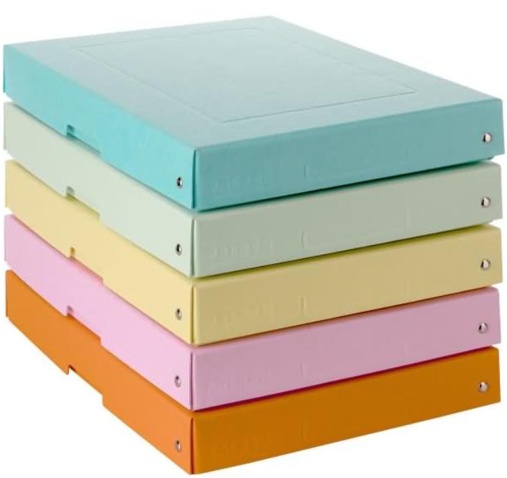 FALKEN PURE Box Pastell DIN A4 Füllhöhe 40mm Farben pastell sortiert