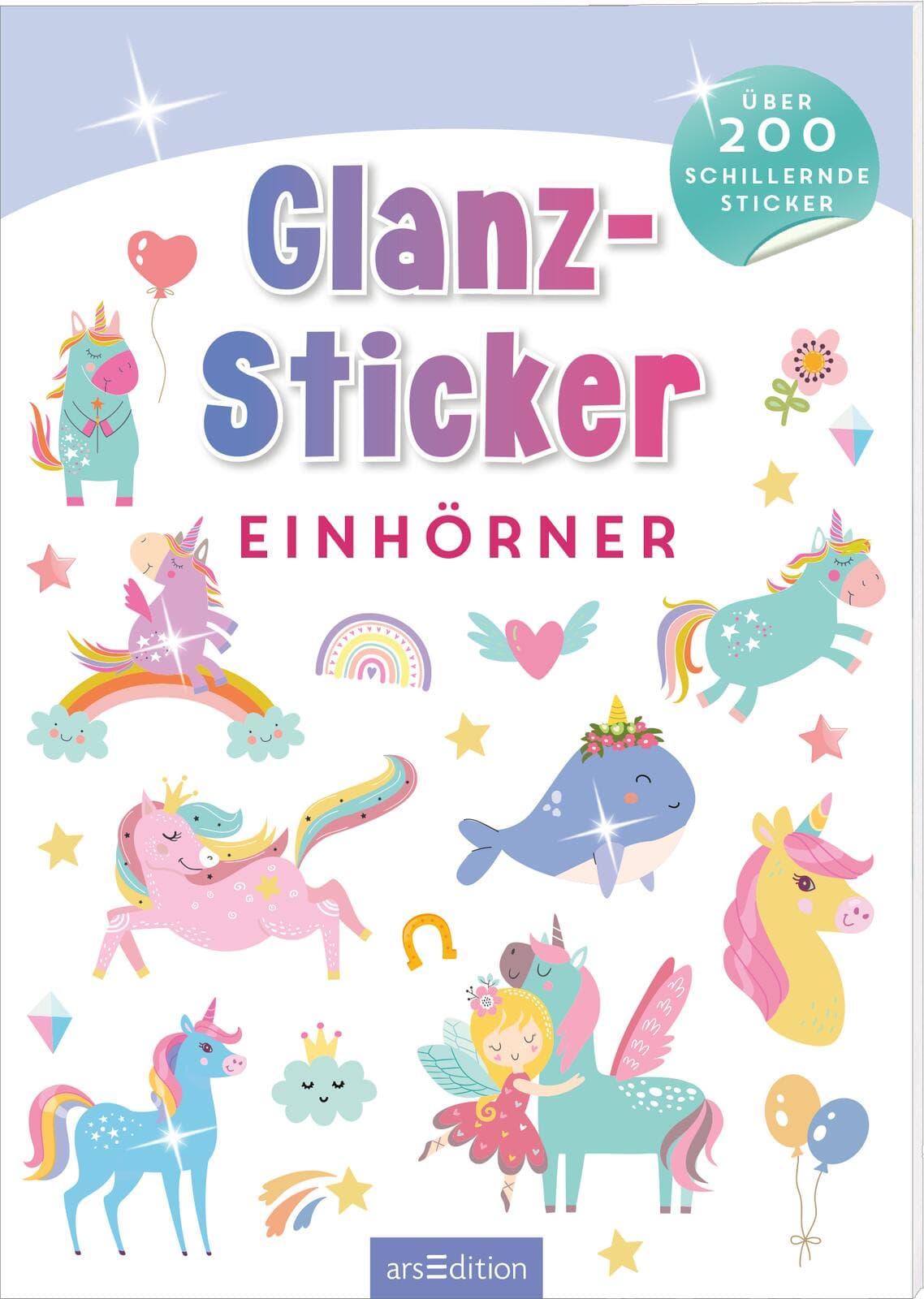 Glanz-Sticker – Einhörner