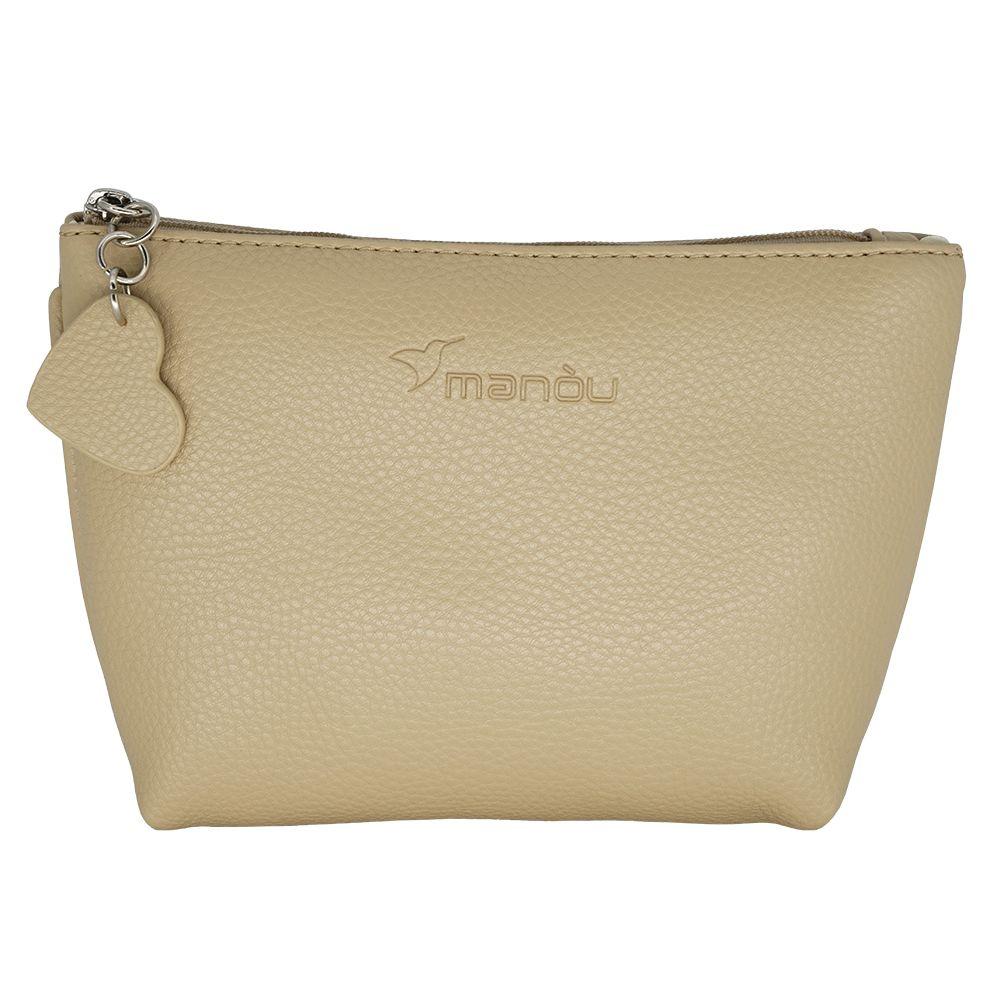 Soapland manóu Kosmetiktasche Lederoptik beige