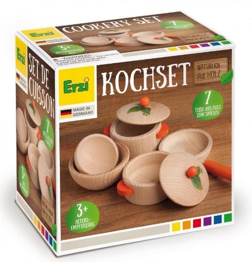 Erzi - Kochset Natur, Kinder-Kaufladen und Spielküchen Zubehör