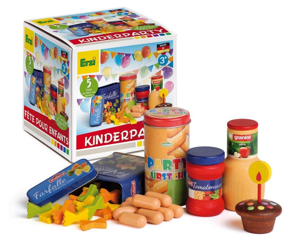 Erzi - Kinderparty Sortiment aus Holz