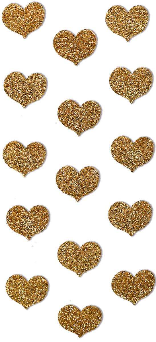 RÖSSLER Sticker Glitter-Herzen Gold