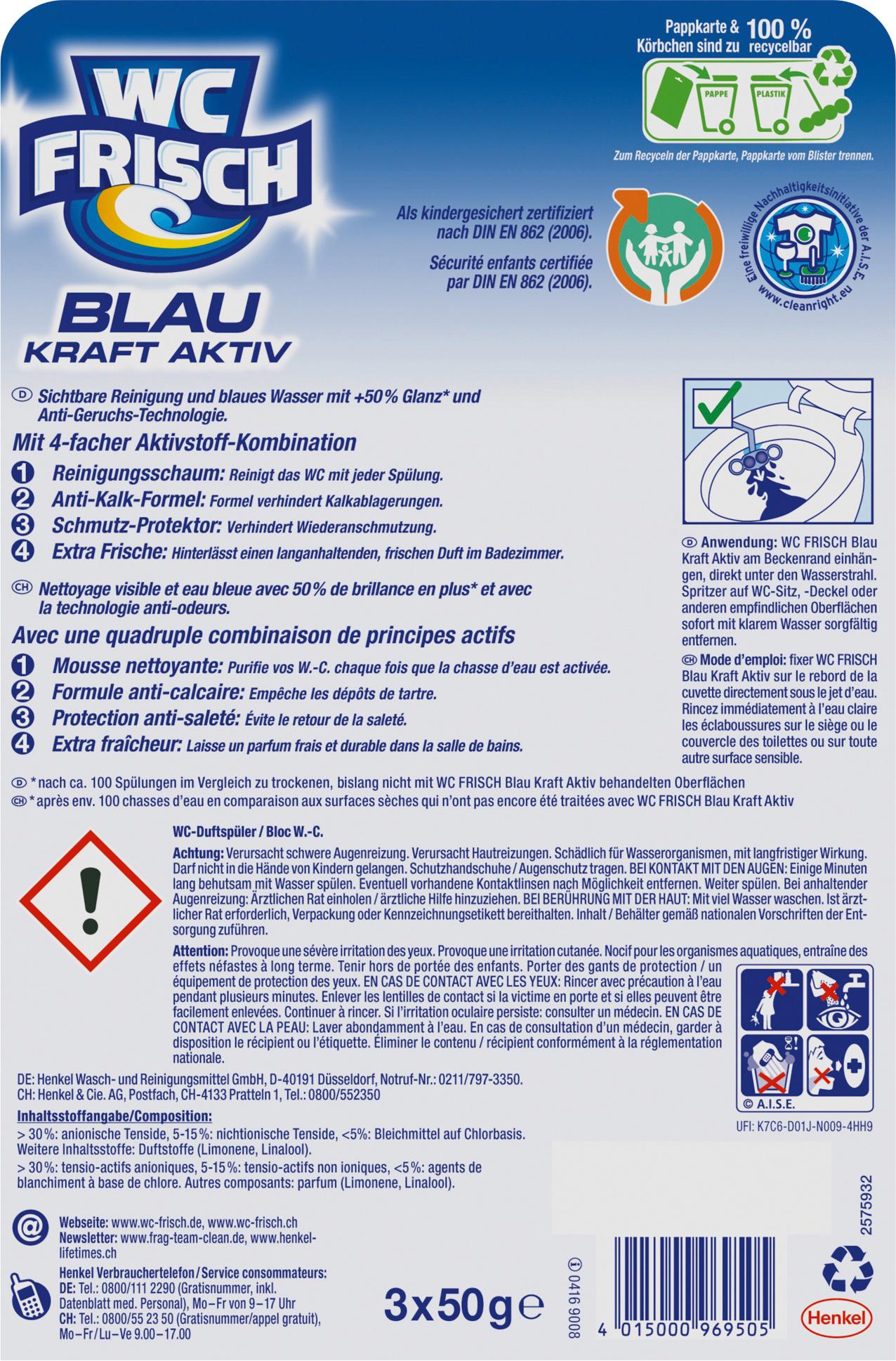Produktbild WC FRISCH Blau Aktiv Kraft Super Pack 2 von 6