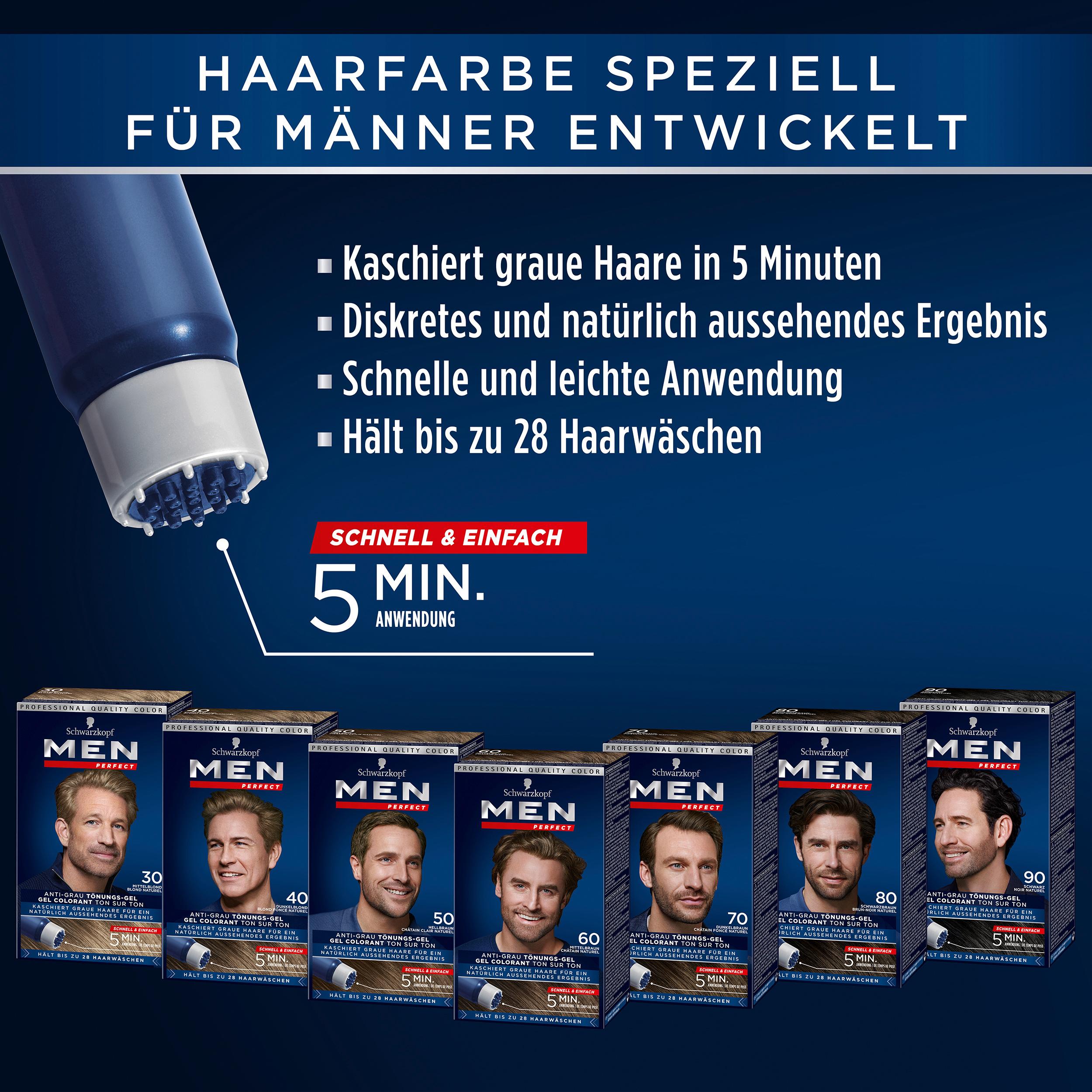 Produktbild Schwarzkopf MEN PERFECT Anti-Grau Tönungs-Gel 3 von 11