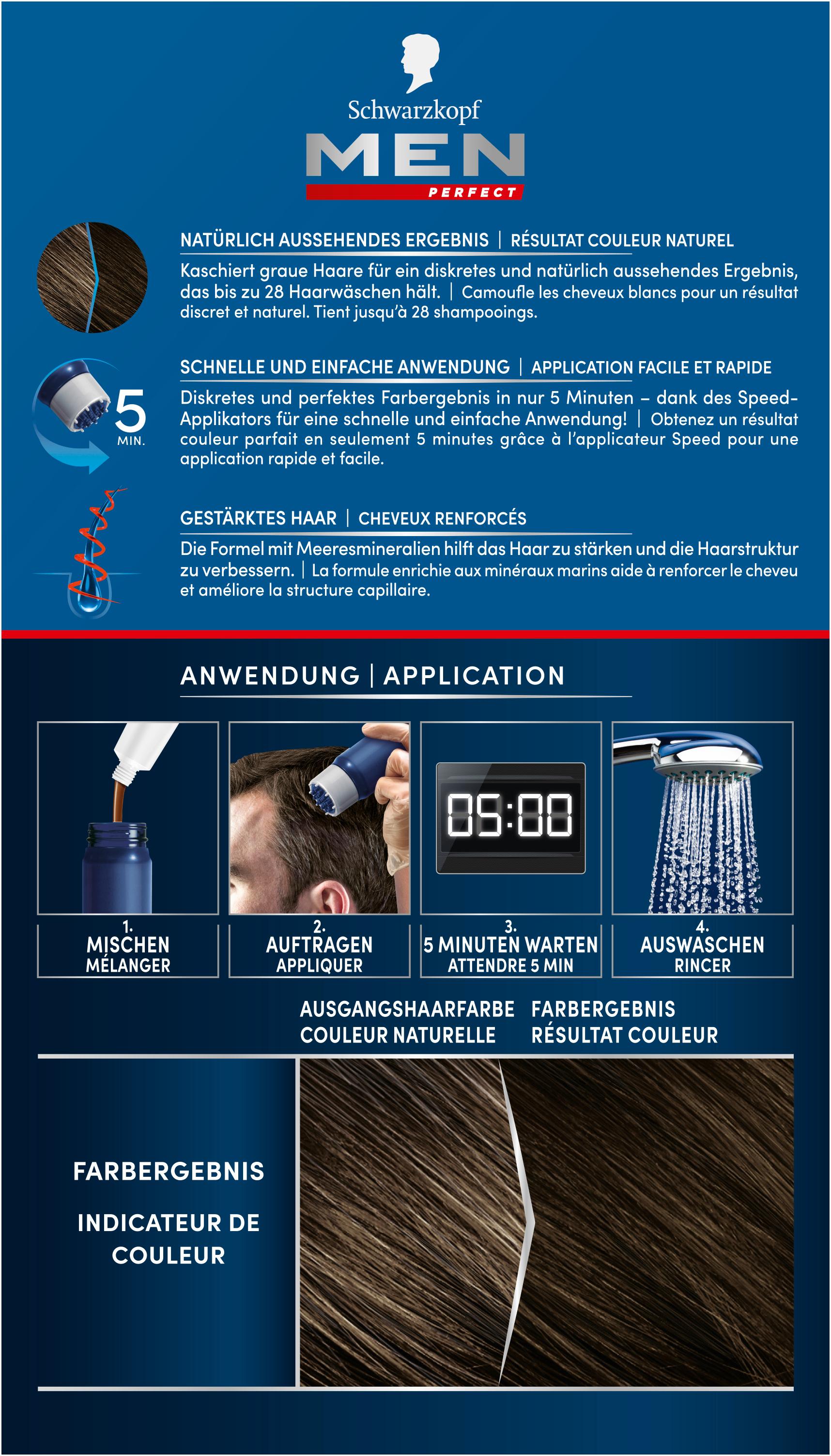 Produktbild Schwarzkopf MEN PERFECT Anti-Grau Tönungs-Gel 2 von 7