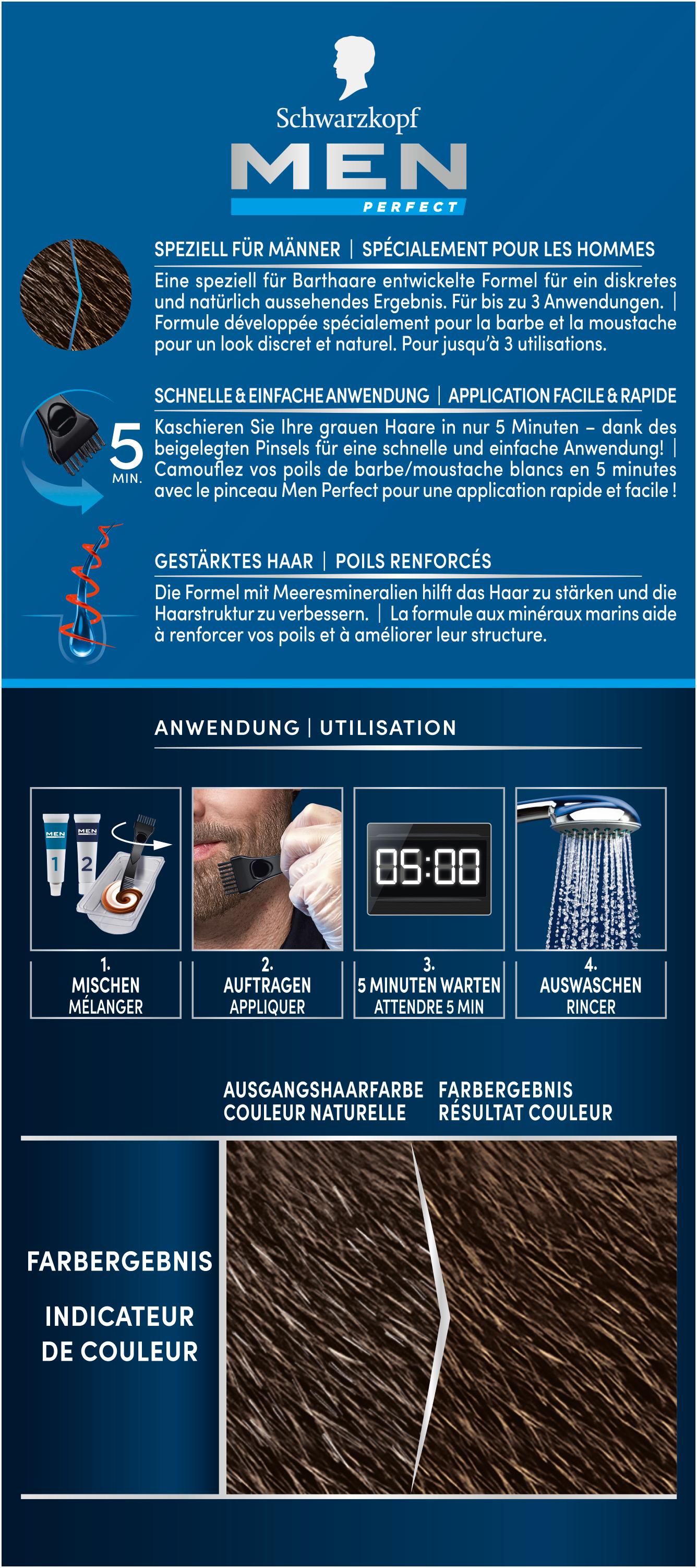 Produktbild Schwarzkopf Men Perfect Bart-Coloration Stufe 2 2 von 6