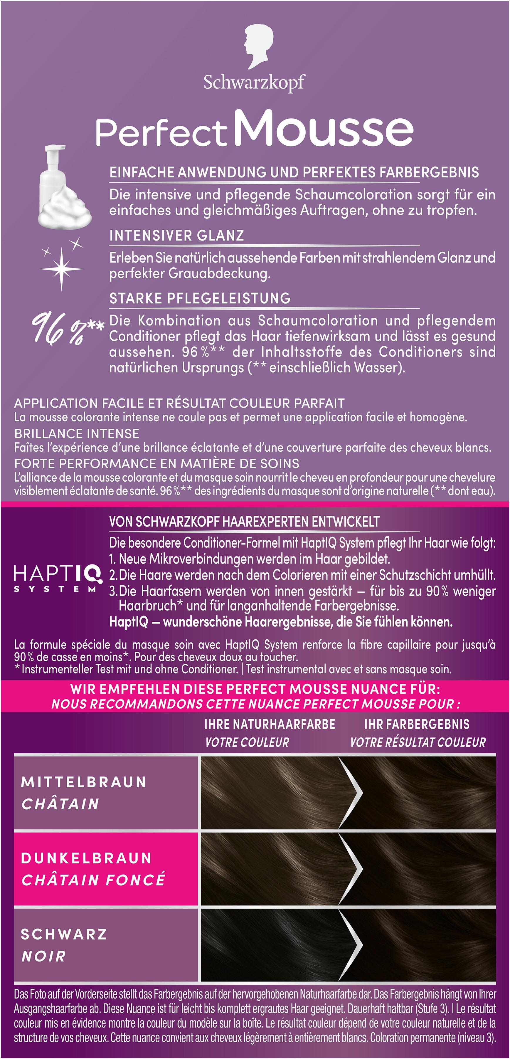Produktbild Schwarzkopf Perfect Mousse Permanente Schaumcoloration 2 von 4