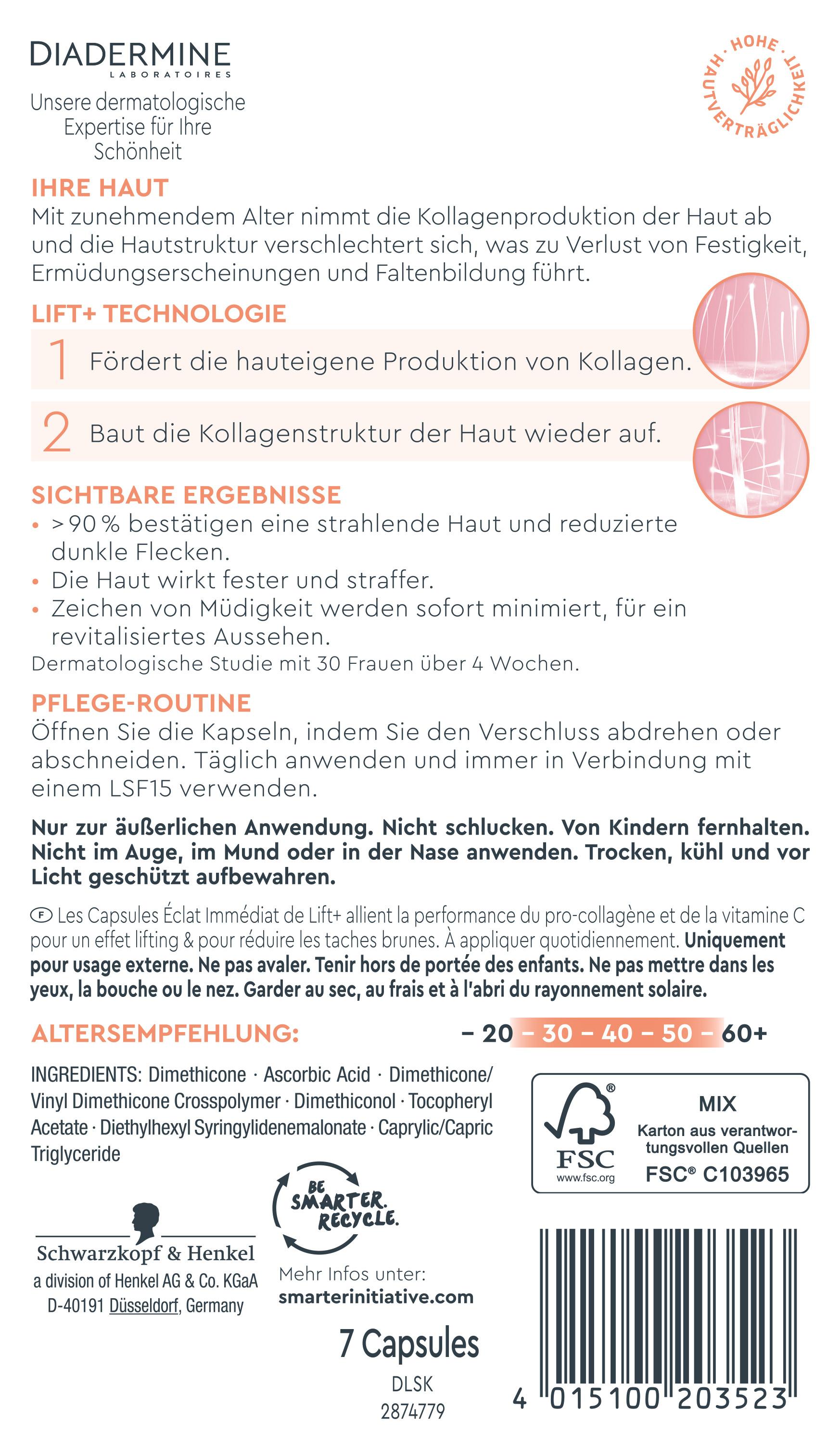 Produktbild DIADERMINE Lift+ Kapseln Sofort-Effekt 2 von 4