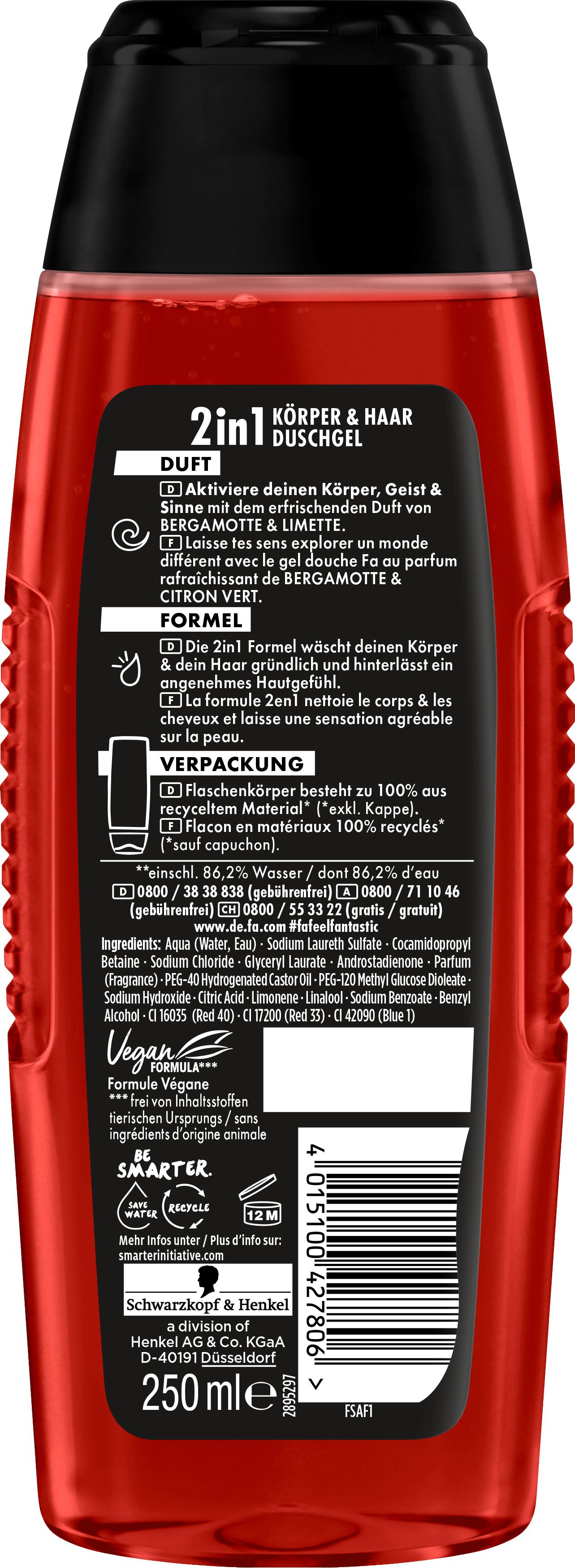 Produktbild FA MEN 2in1 Duschgel Attraction Force 2 von 3