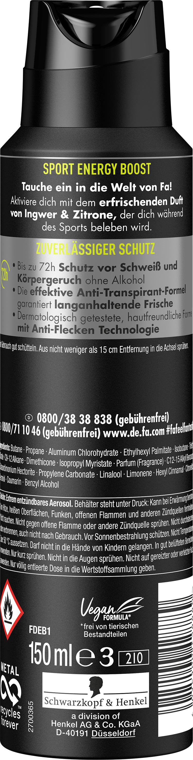Produktbild FA Men Anti-Transpirant Sport Energy Boost 2 von 4