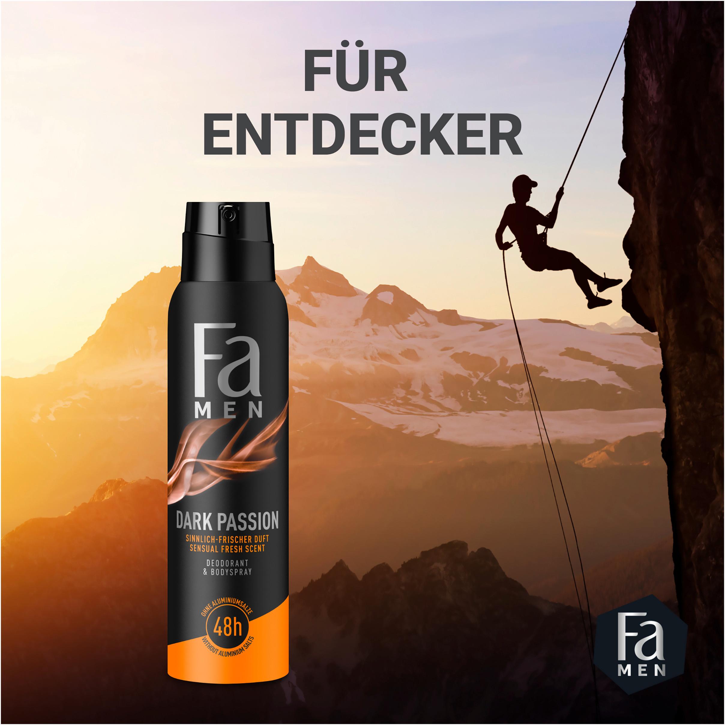 Produktbild FA Men Deodorant&Bodyspray Dark Passion 150ml 7 von 10