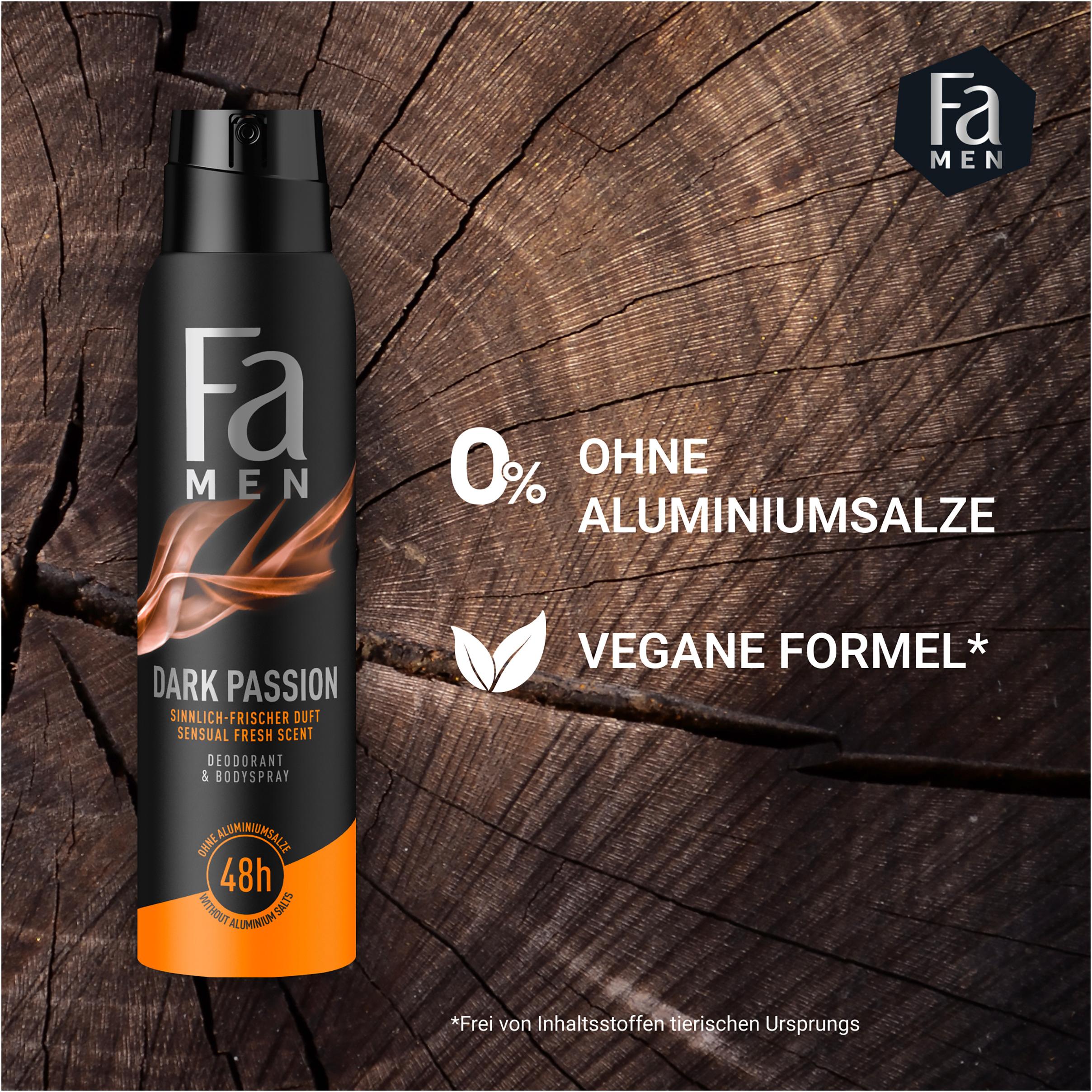 Produktbild FA Men Deodorant&Bodyspray Dark Passion 150ml 9 von 10