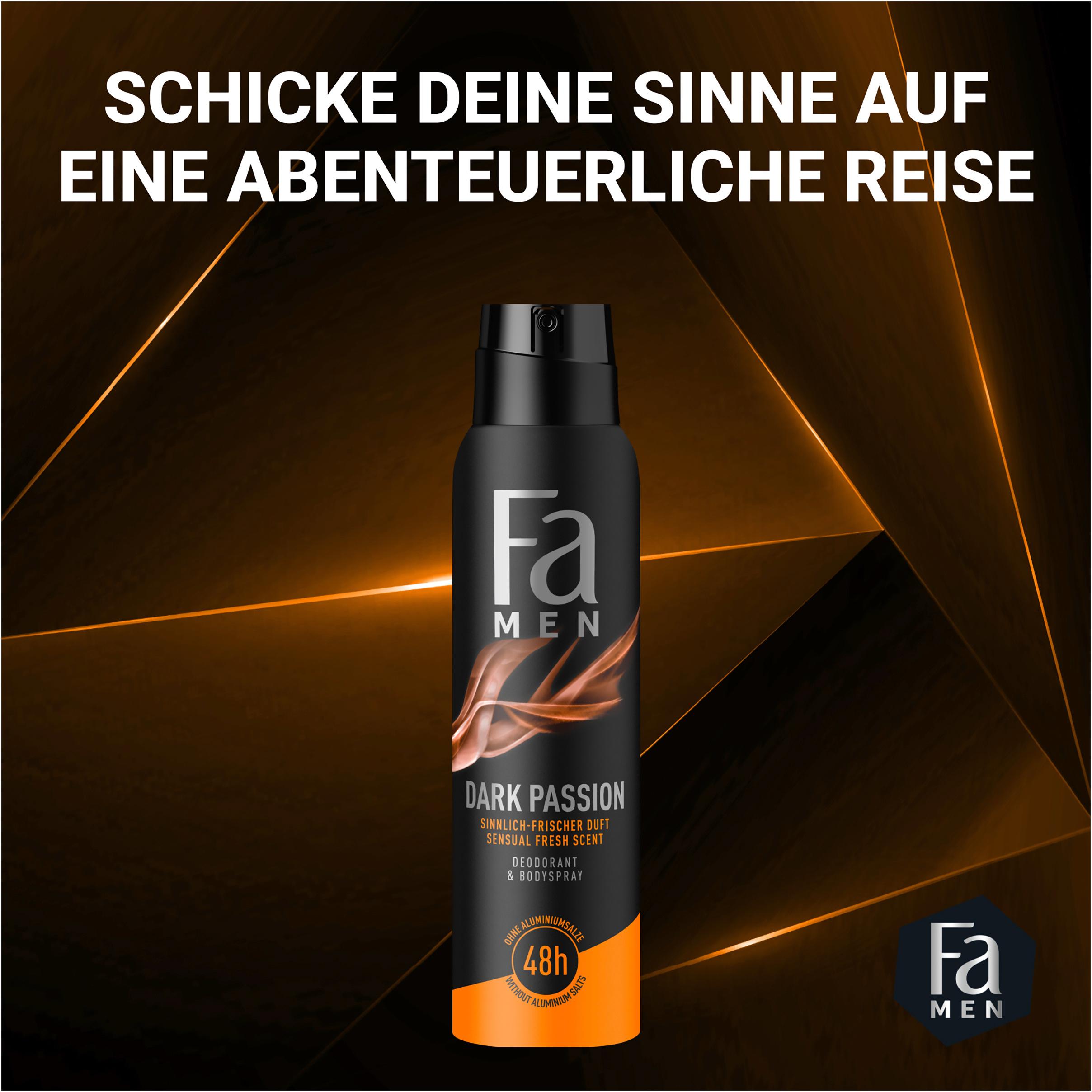 Produktbild FA Men Deodorant&Bodyspray Dark Passion 150ml 6 von 10