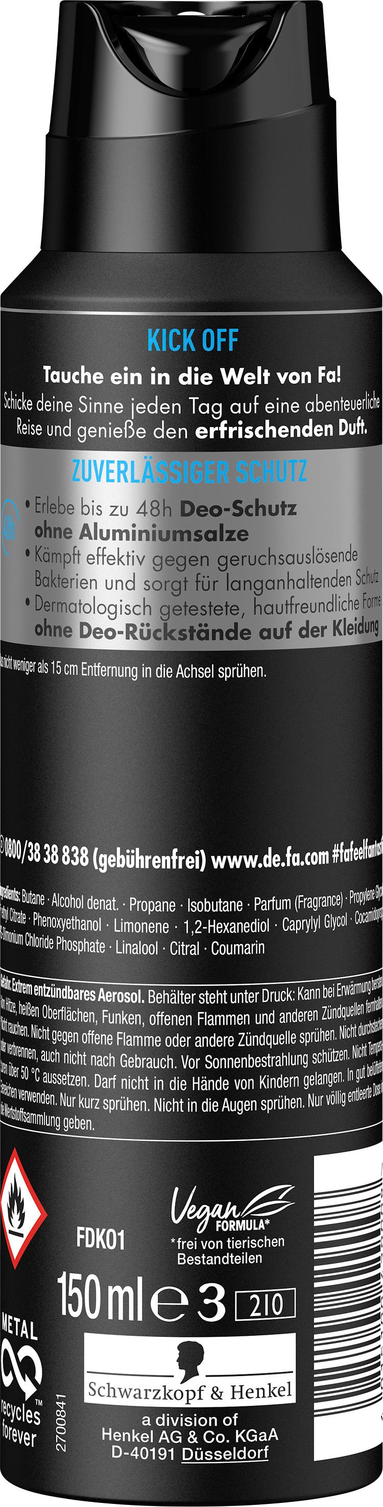 Produktbild FA Men Deodorant&Bodyspray Kick Off 150ml 2 von 9