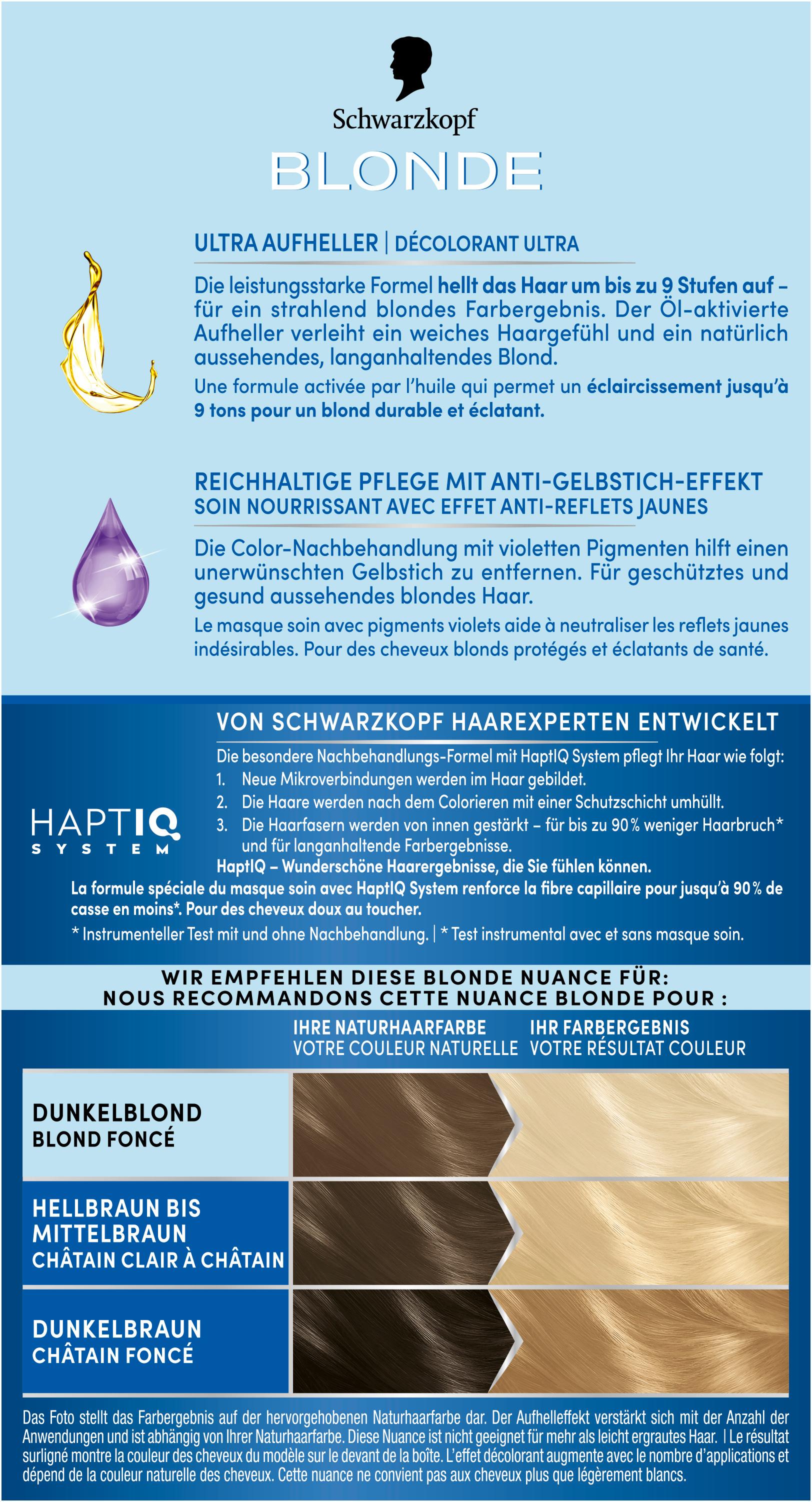 Produktbild Schwarzkopf BLONDE Ultra Aufheller Anti-Gelbstich-Effekt 2 von 15