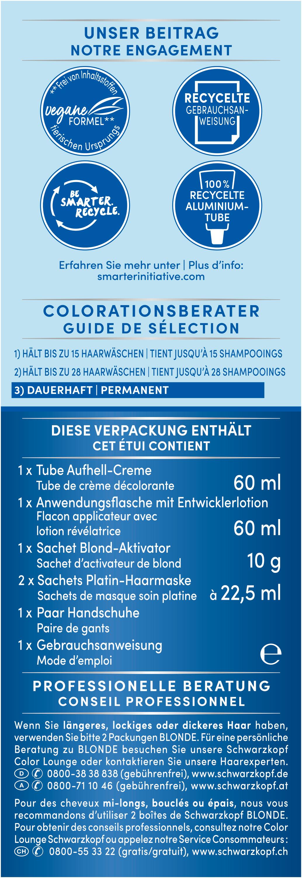 Produktbild Schwarzkopf BLONDE Ultra Aufheller Anti-Gelbstich-Effekt 5 von 15