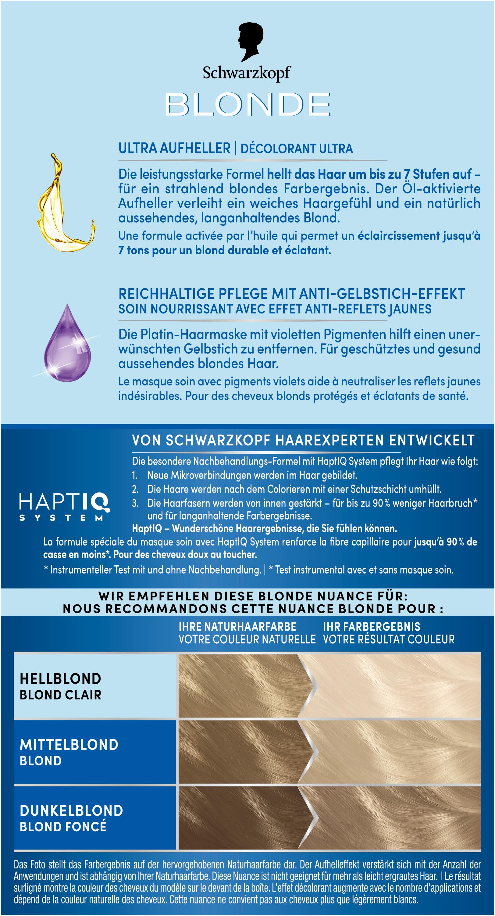 Produktbild Schwarzkopf BLONDE Ultra Aufheller Anti-Gelbstich-Effekt 2 von 15